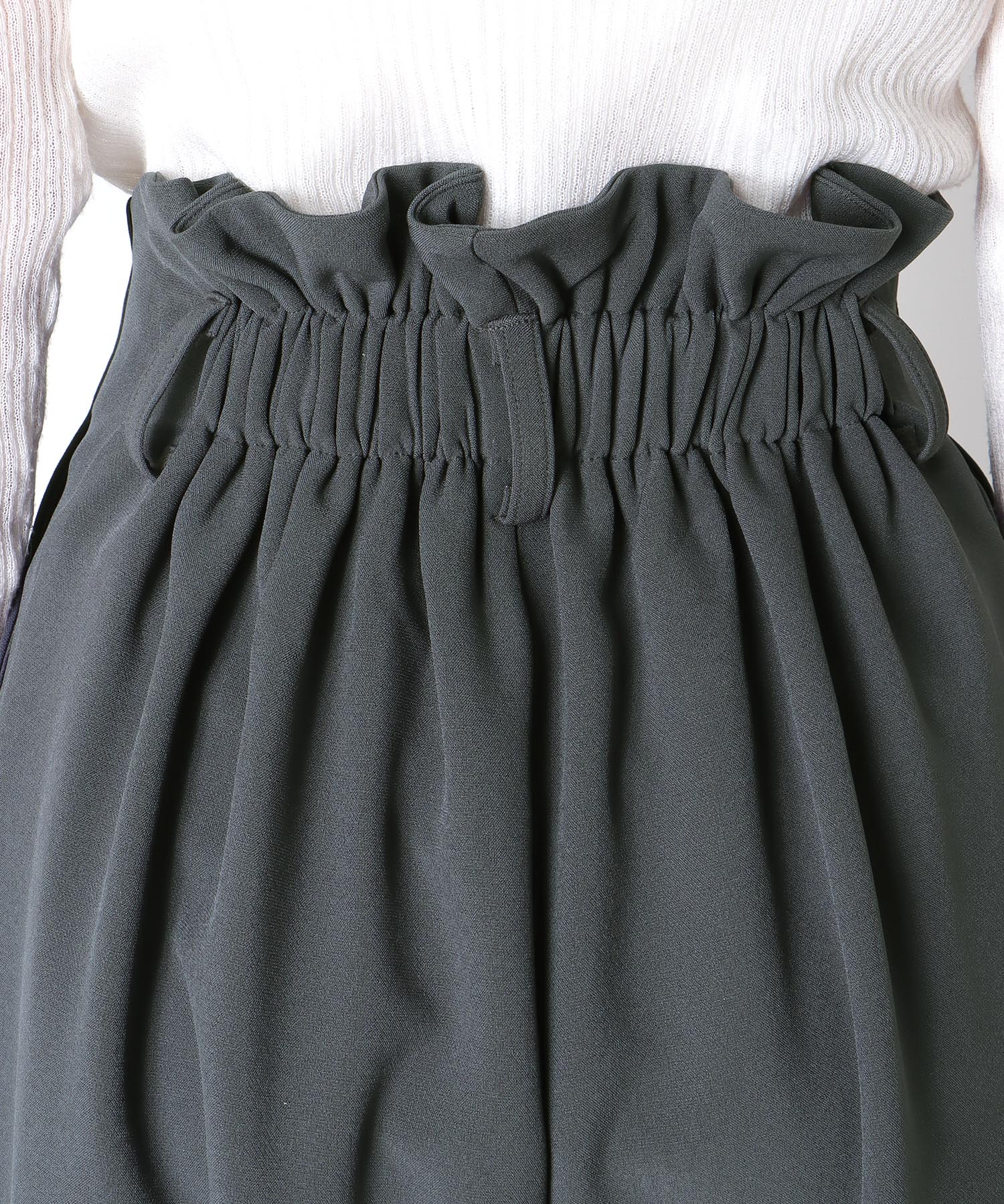 ハイウエストカーブワイドパンツ