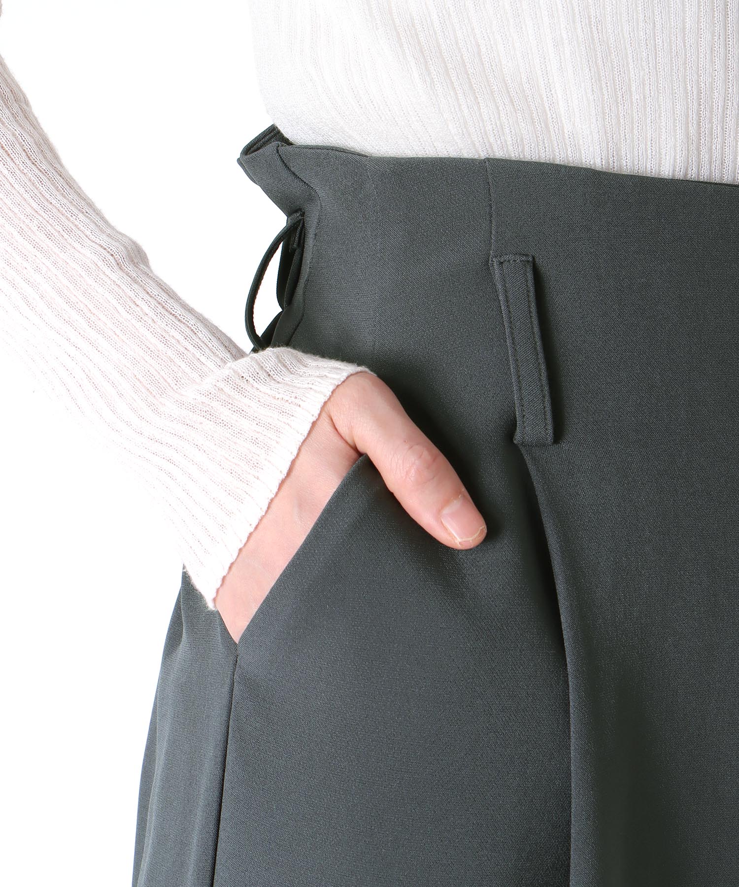 ハイウエストカーブワイドパンツ