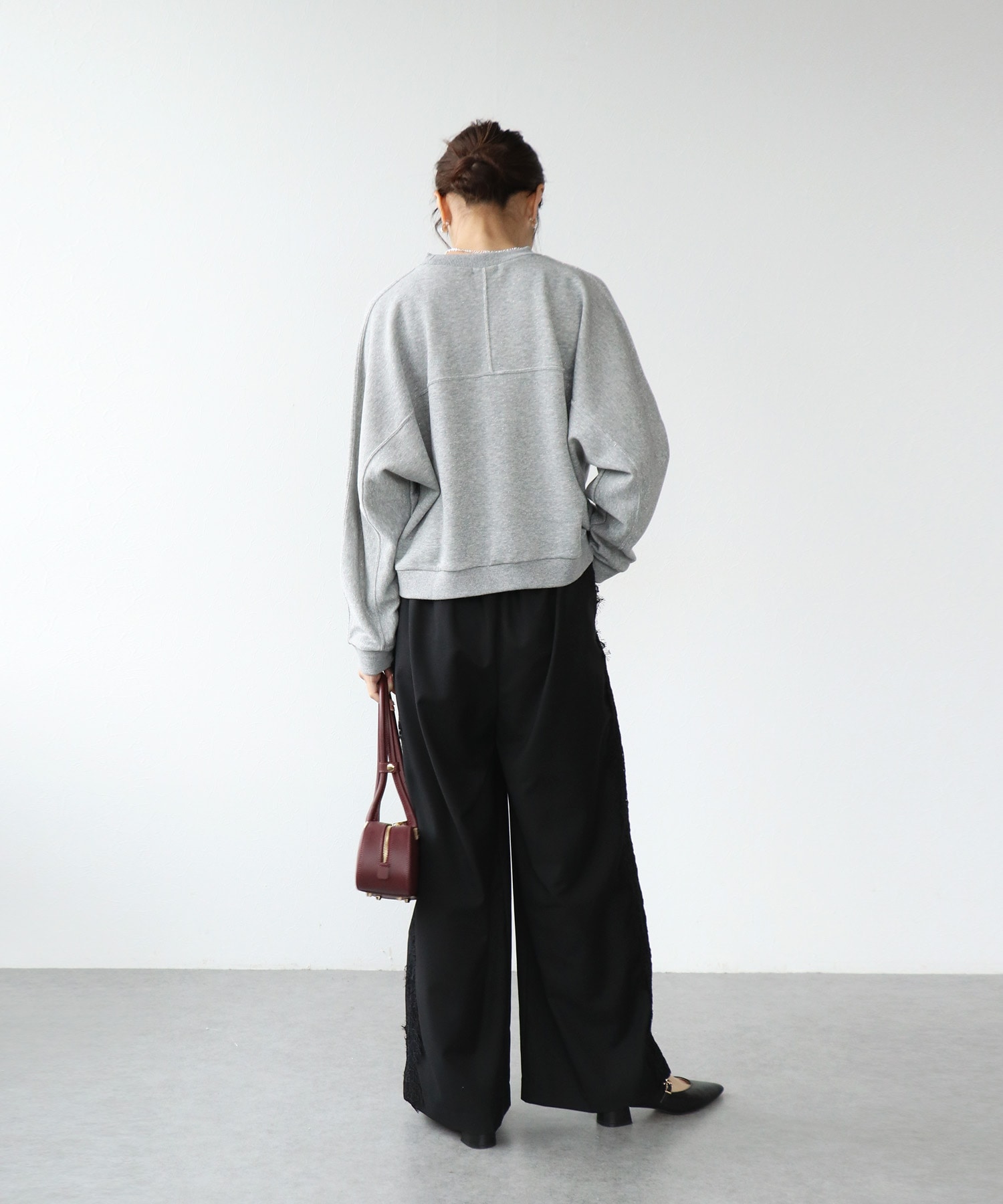 サイドレースタックパンツ