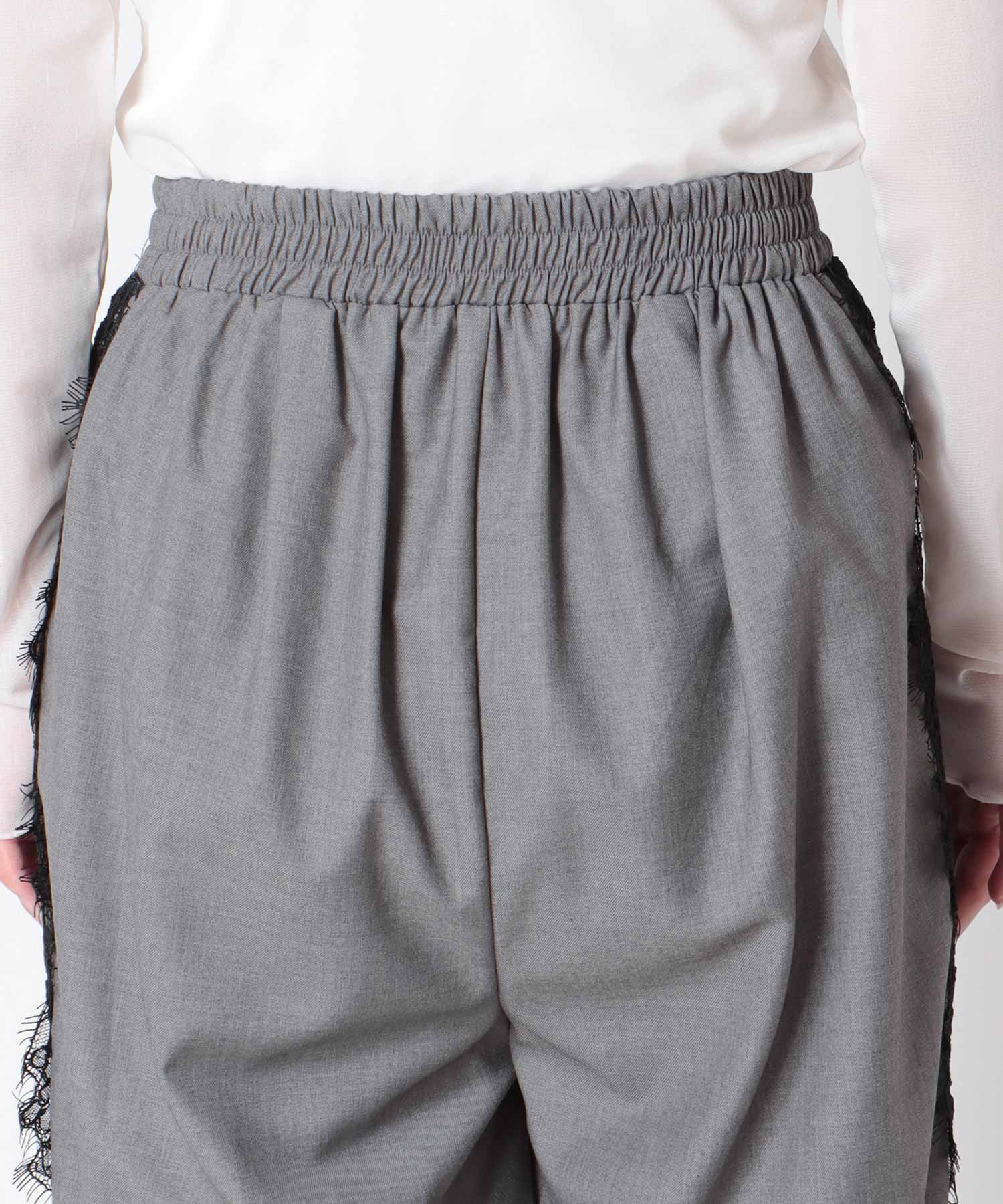 サイドレースタックパンツ