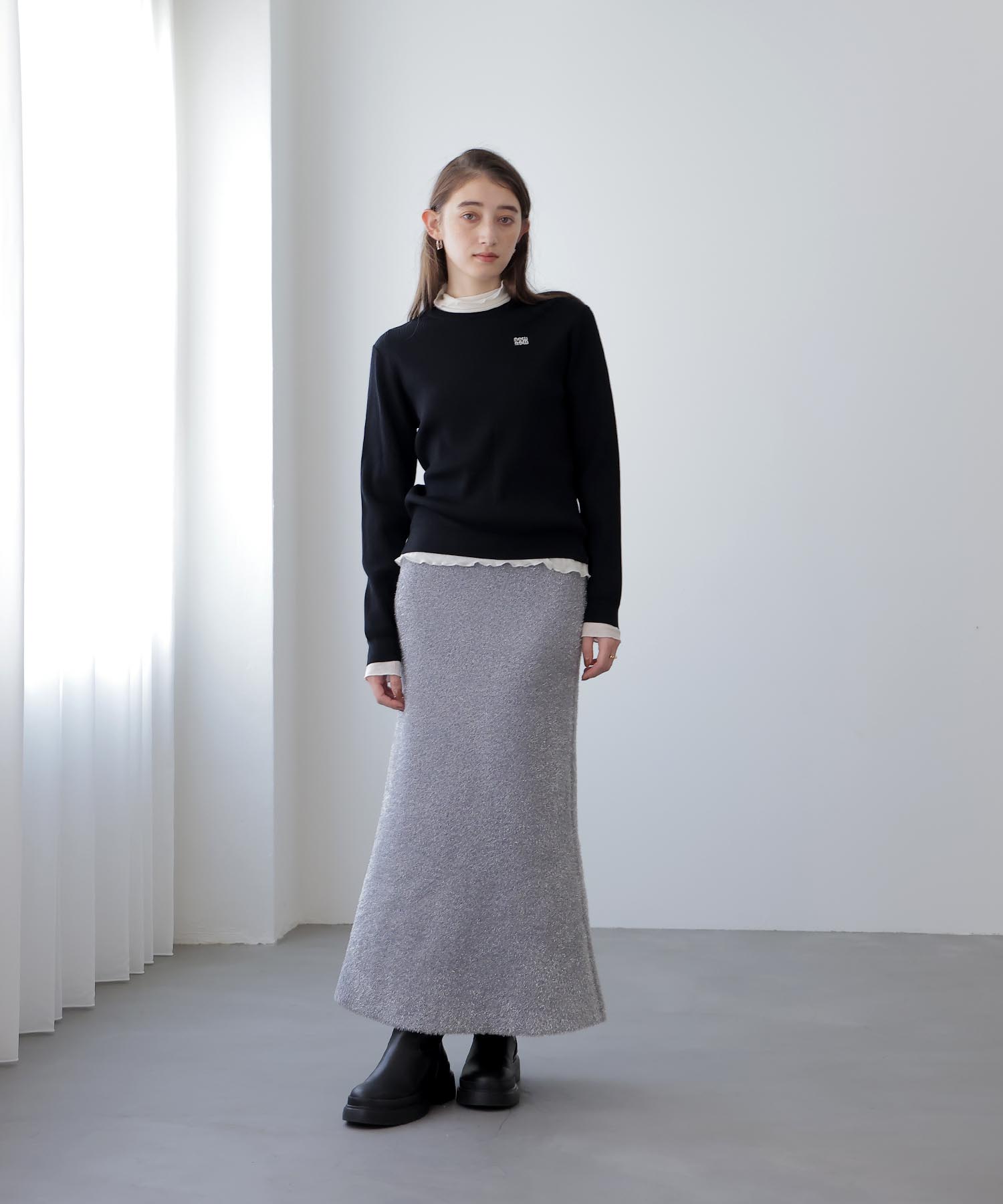 newnew刺繍リブニット【WEB限定】
