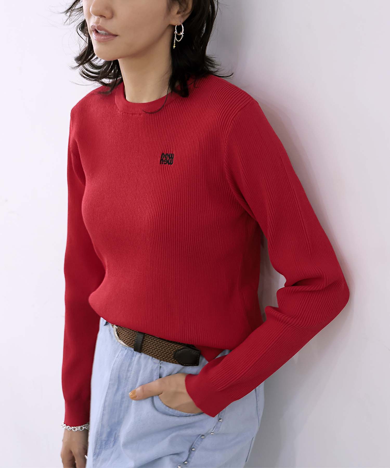 【8月28日予約販売】newnew刺繍リブニット【WEB限定】