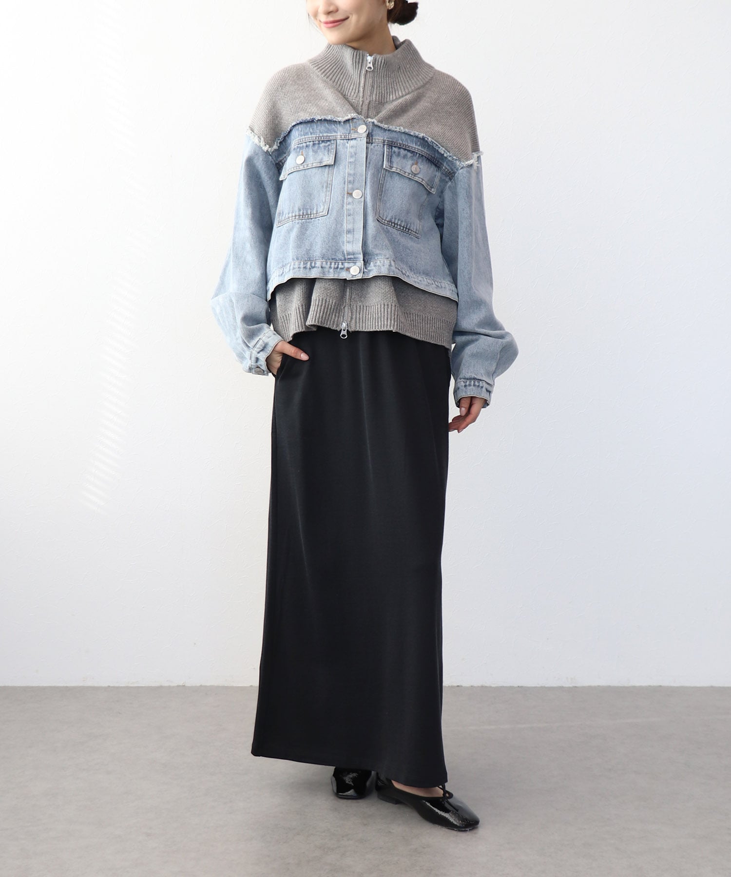 ジャージーロングスカート