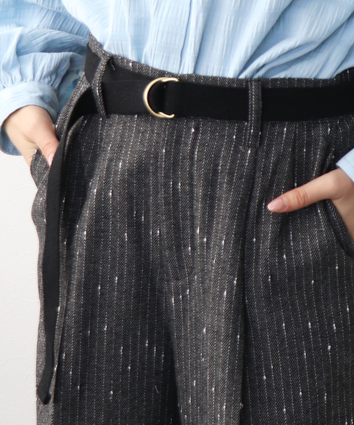 ネップワイドパンツ