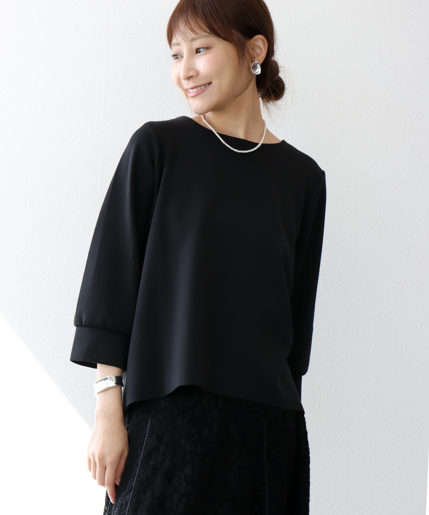 アクアスーティング6分袖プルオーバー