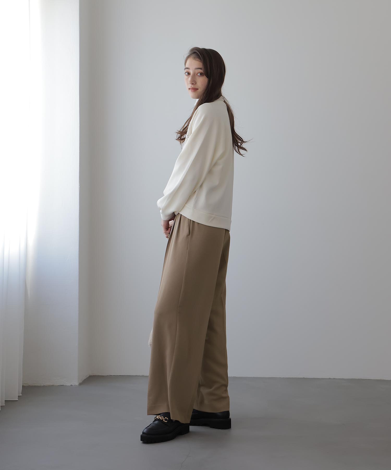 異素材MIXスパンコール刺繍ブルゾン【WEB限定】