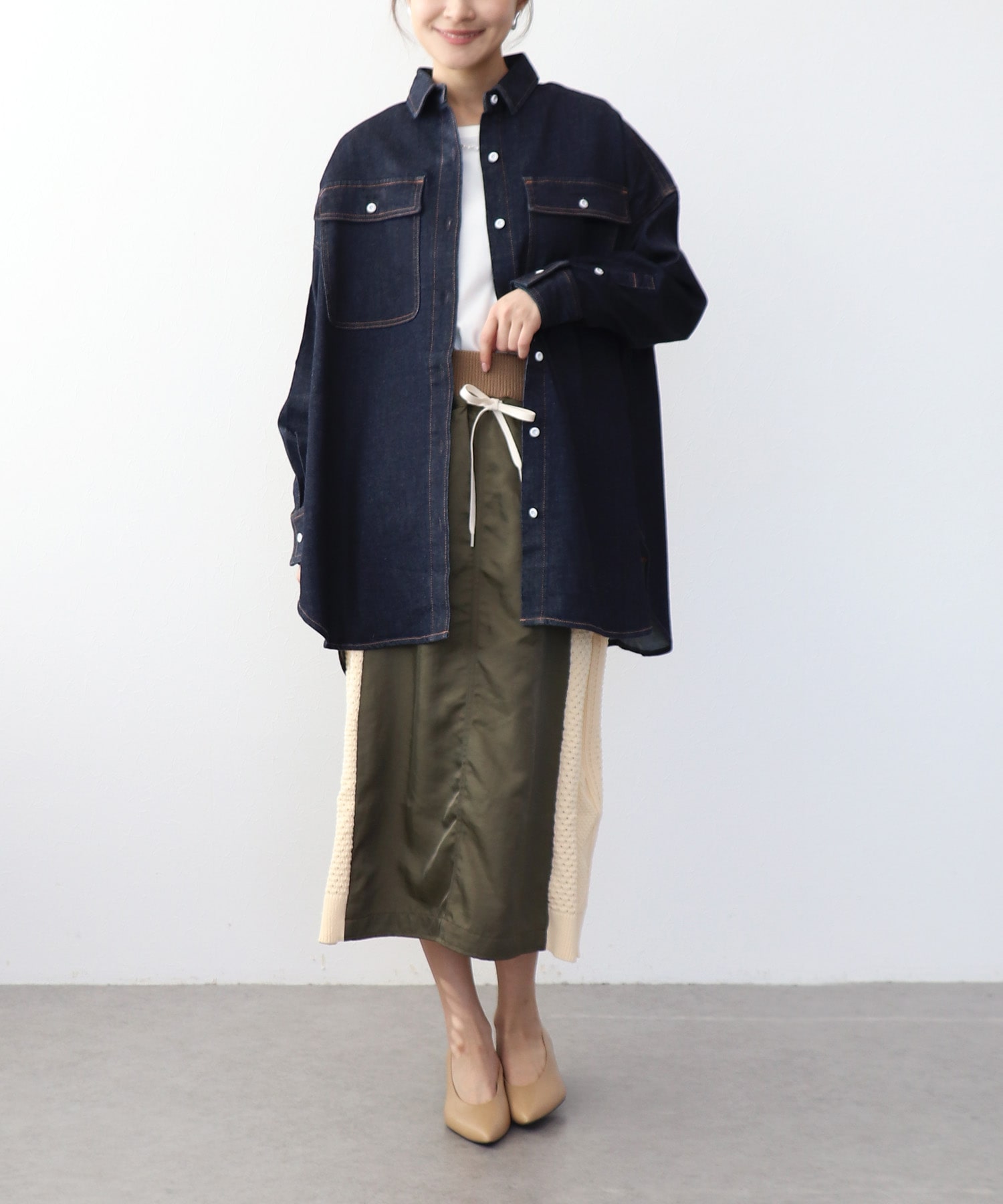 Almondオーバーデニムシャツ【ヘルシーデニム/HealthyDenim】