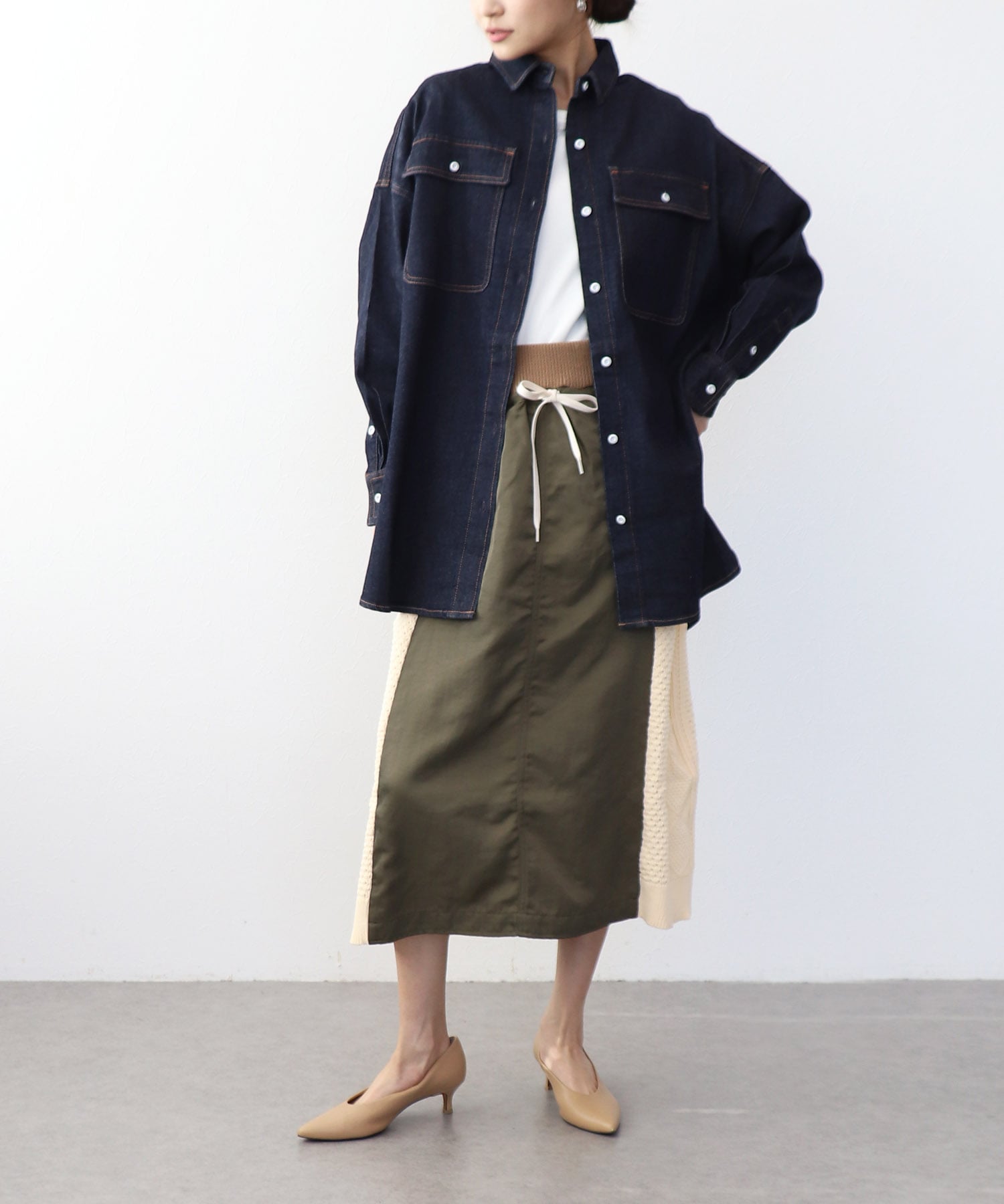 Almondオーバーデニムシャツ【ヘルシーデニム/HealthyDenim】