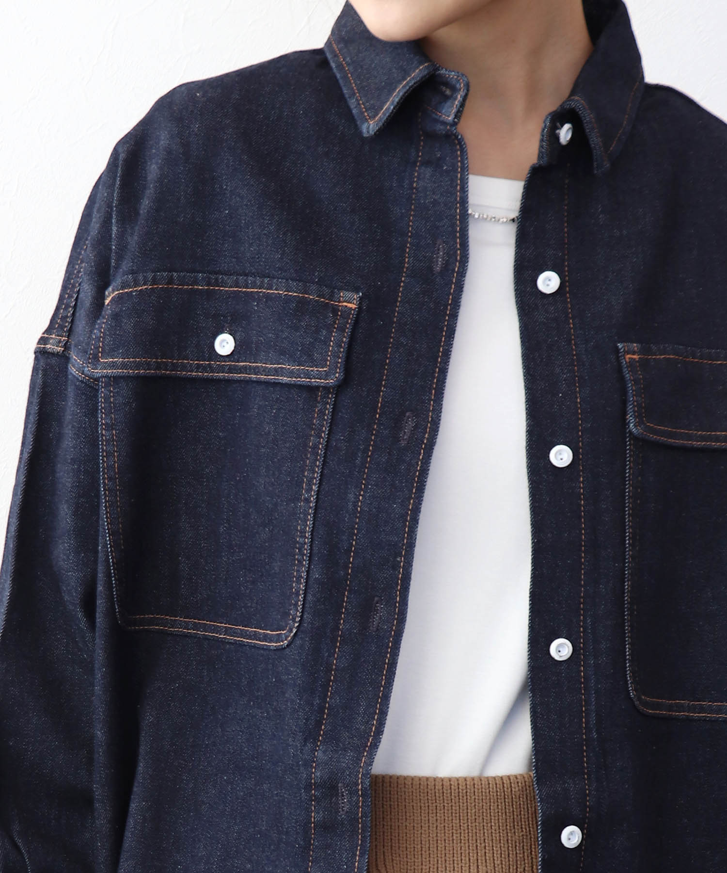 Almondオーバーデニムシャツ【ヘルシーデニム/HealthyDenim】