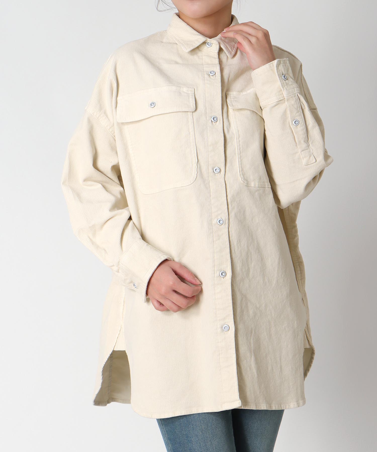 Almondオーバーコーデュロイシャツ【ヘルシーデニム/HealthyDenim】
