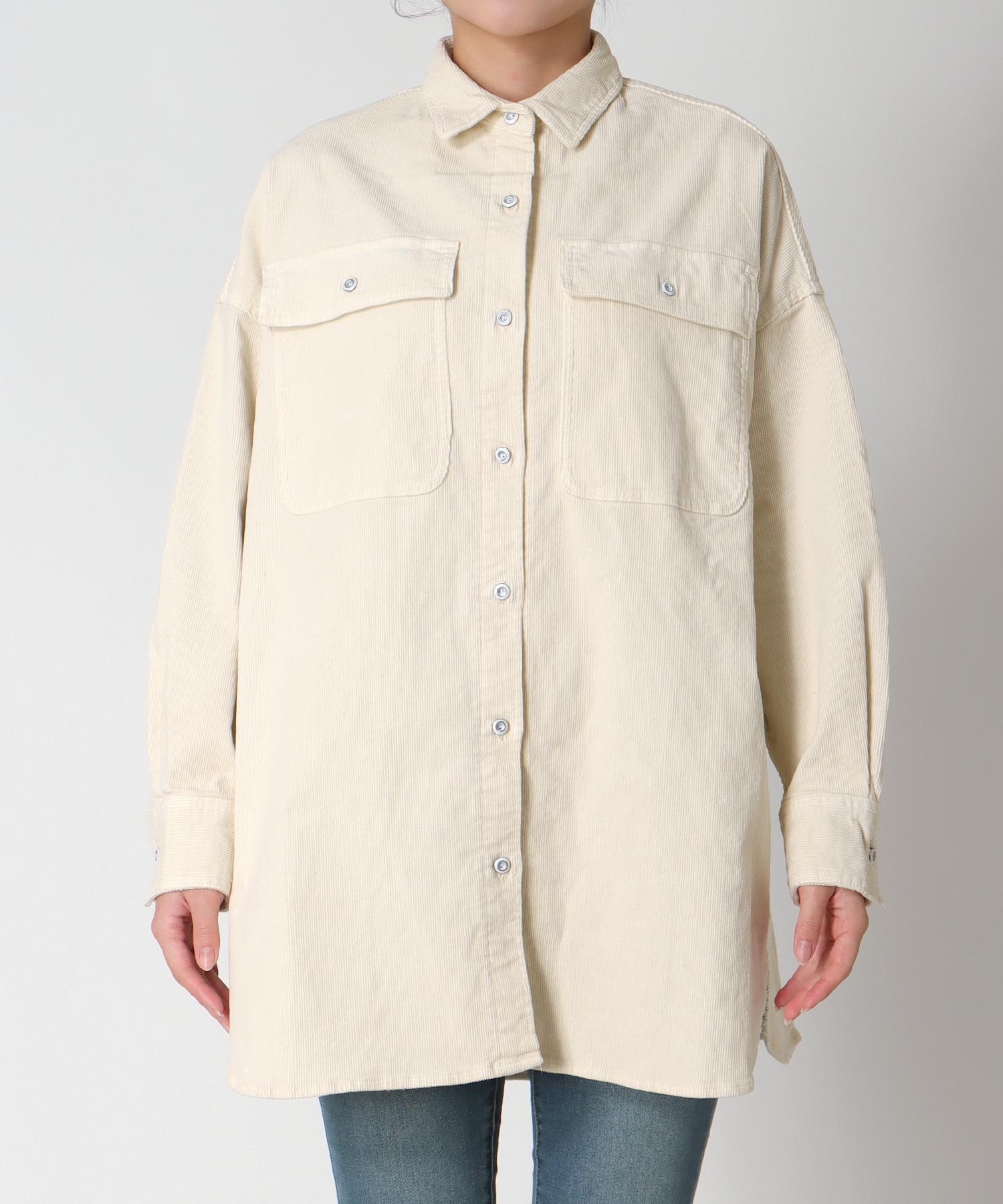 Almondオーバーコーデュロイシャツ【ヘルシーデニム/HealthyDenim】