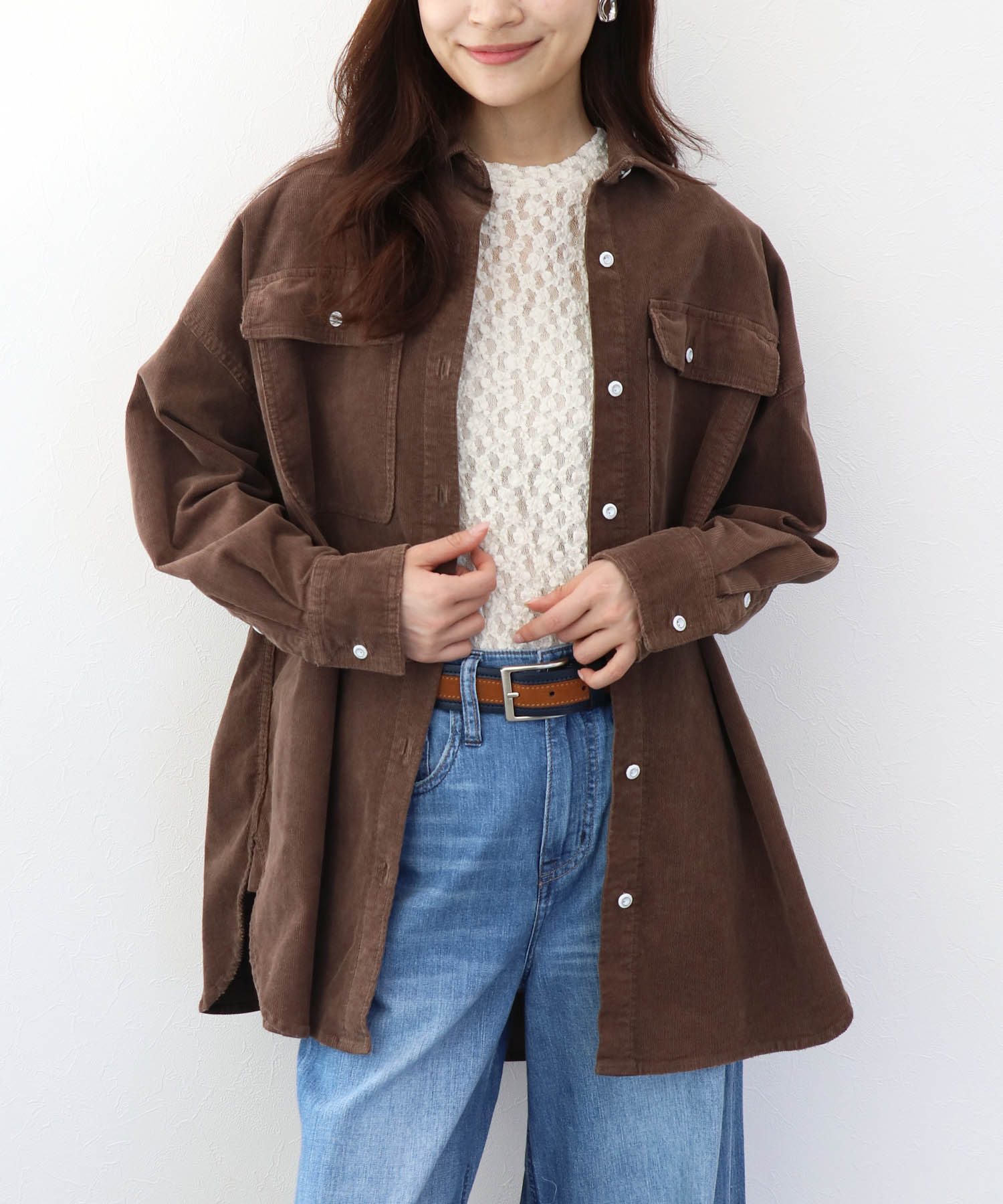 Almondオーバーコーデュロイシャツ【ヘルシーデニム/HealthyDenim】