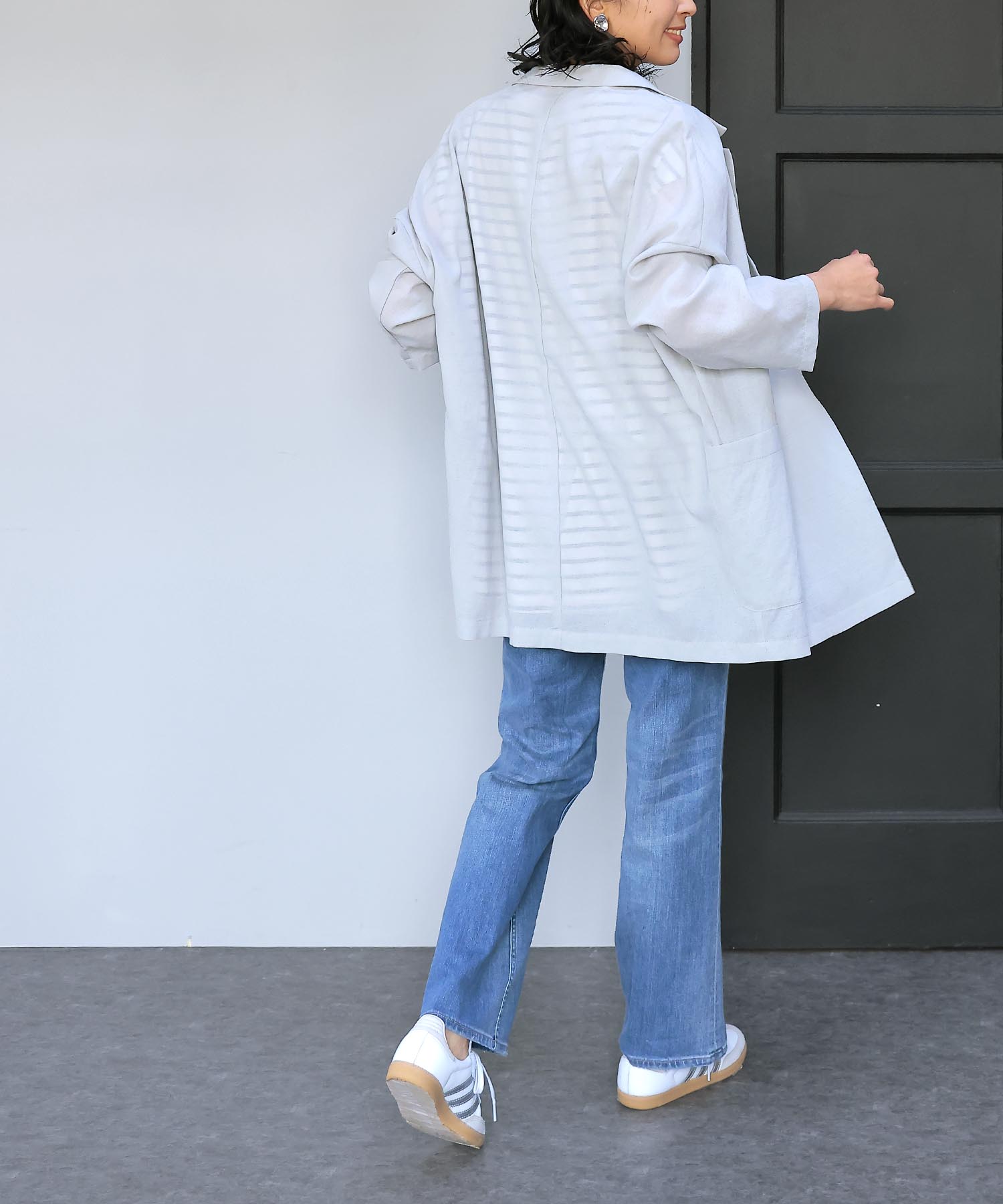 【追加】リネンライク着流しジャケット