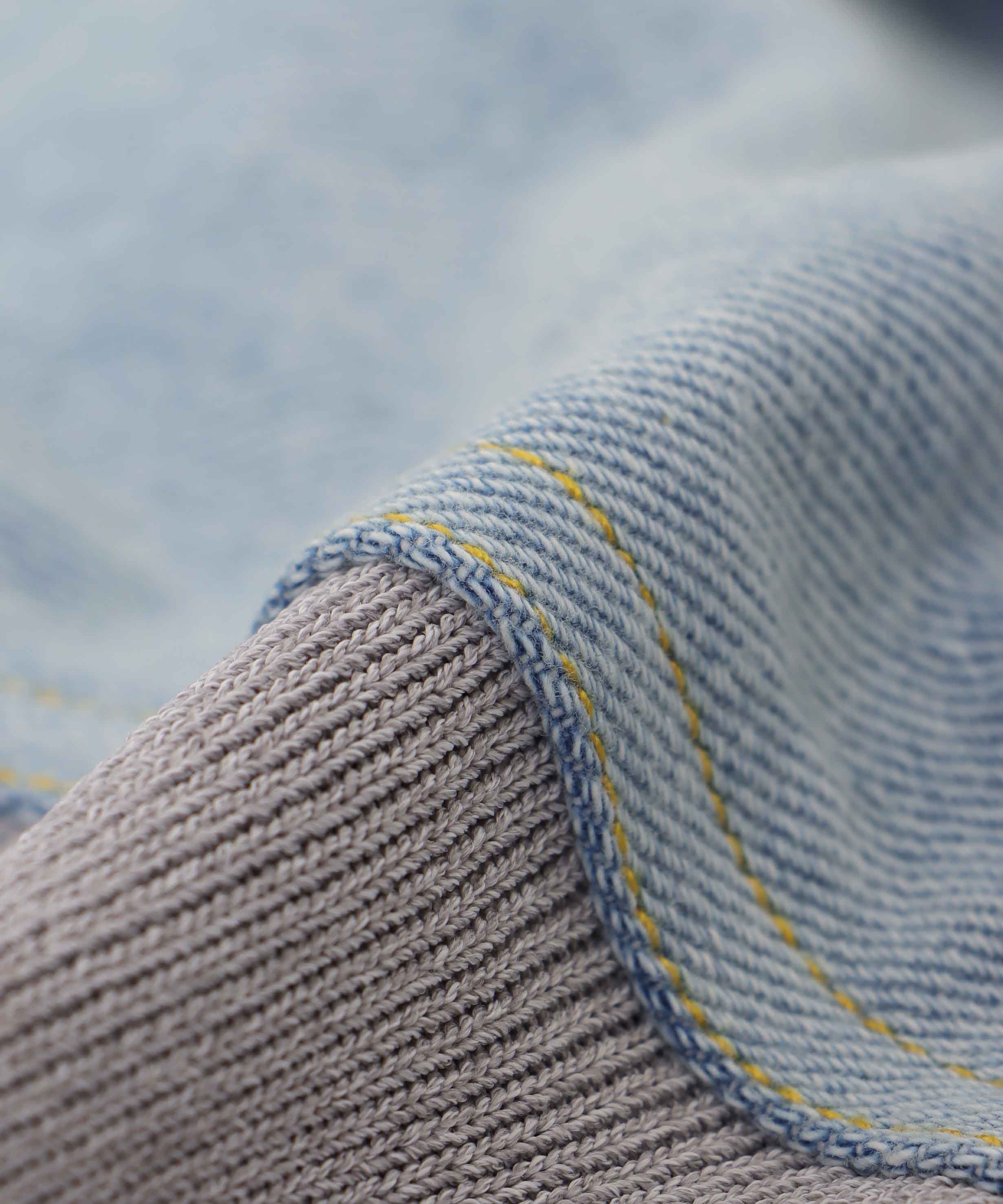 ニットドッキングデニムジャケット