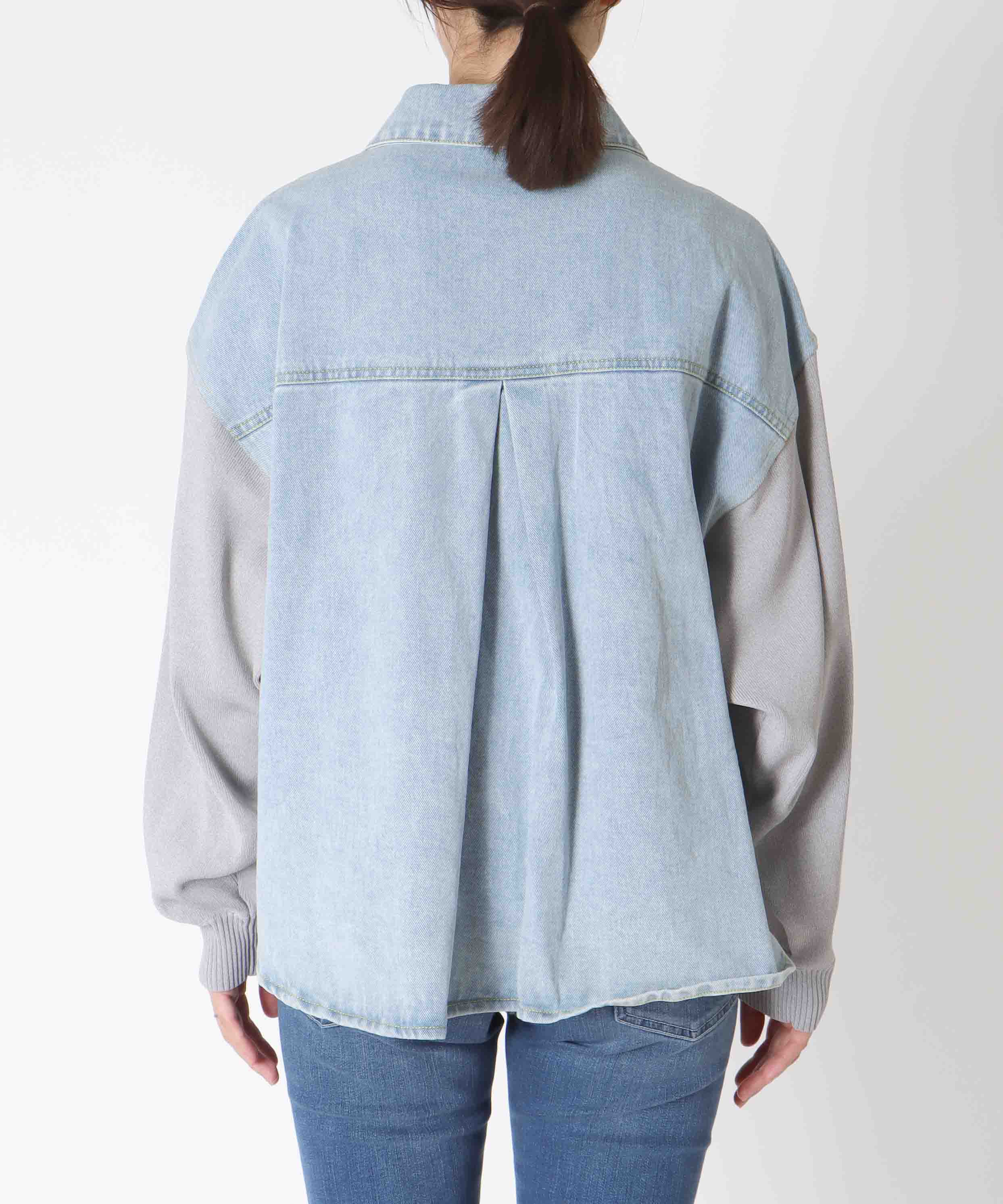 ニットドッキングデニムジャケット