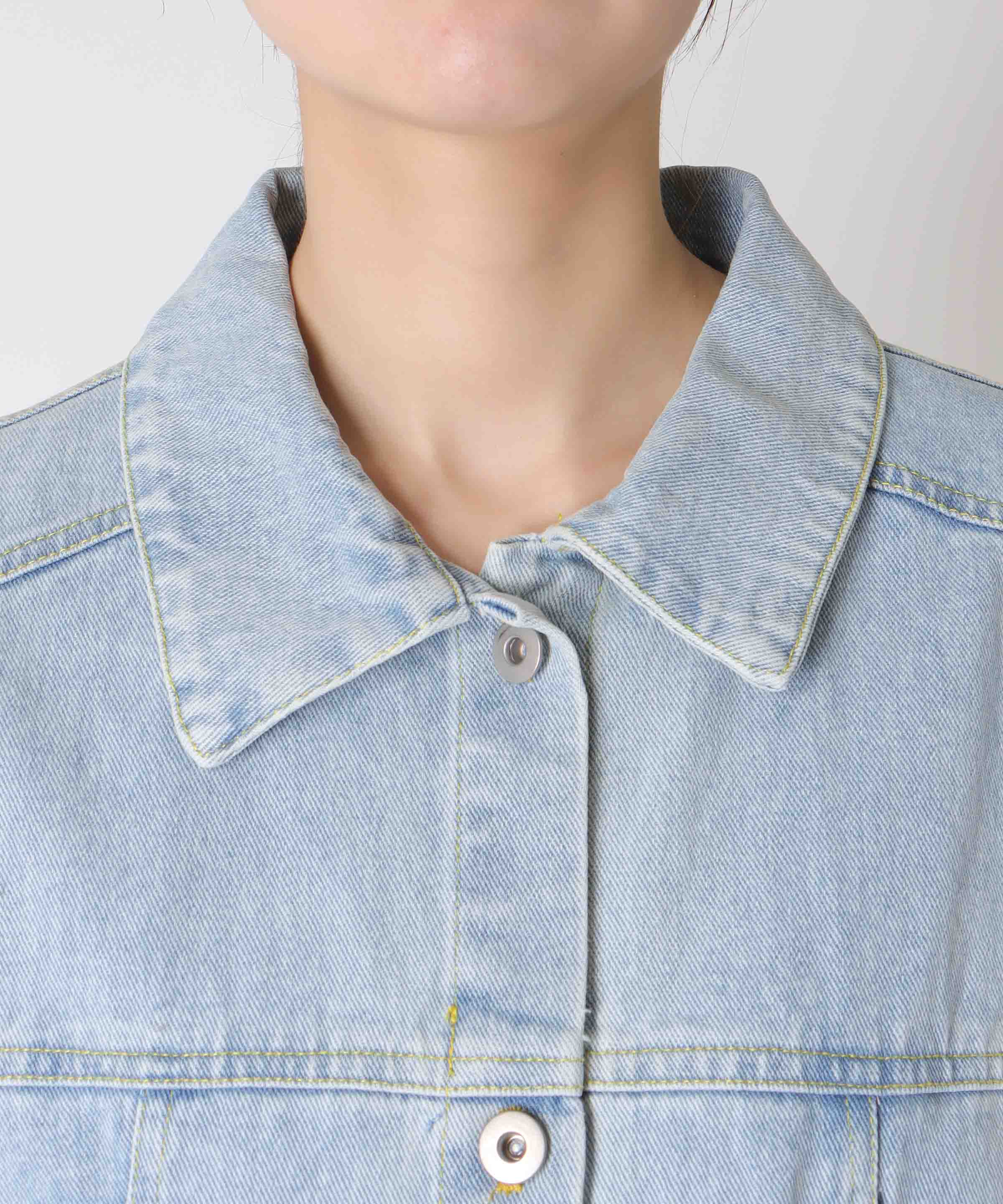 ニットドッキングデニムジャケット