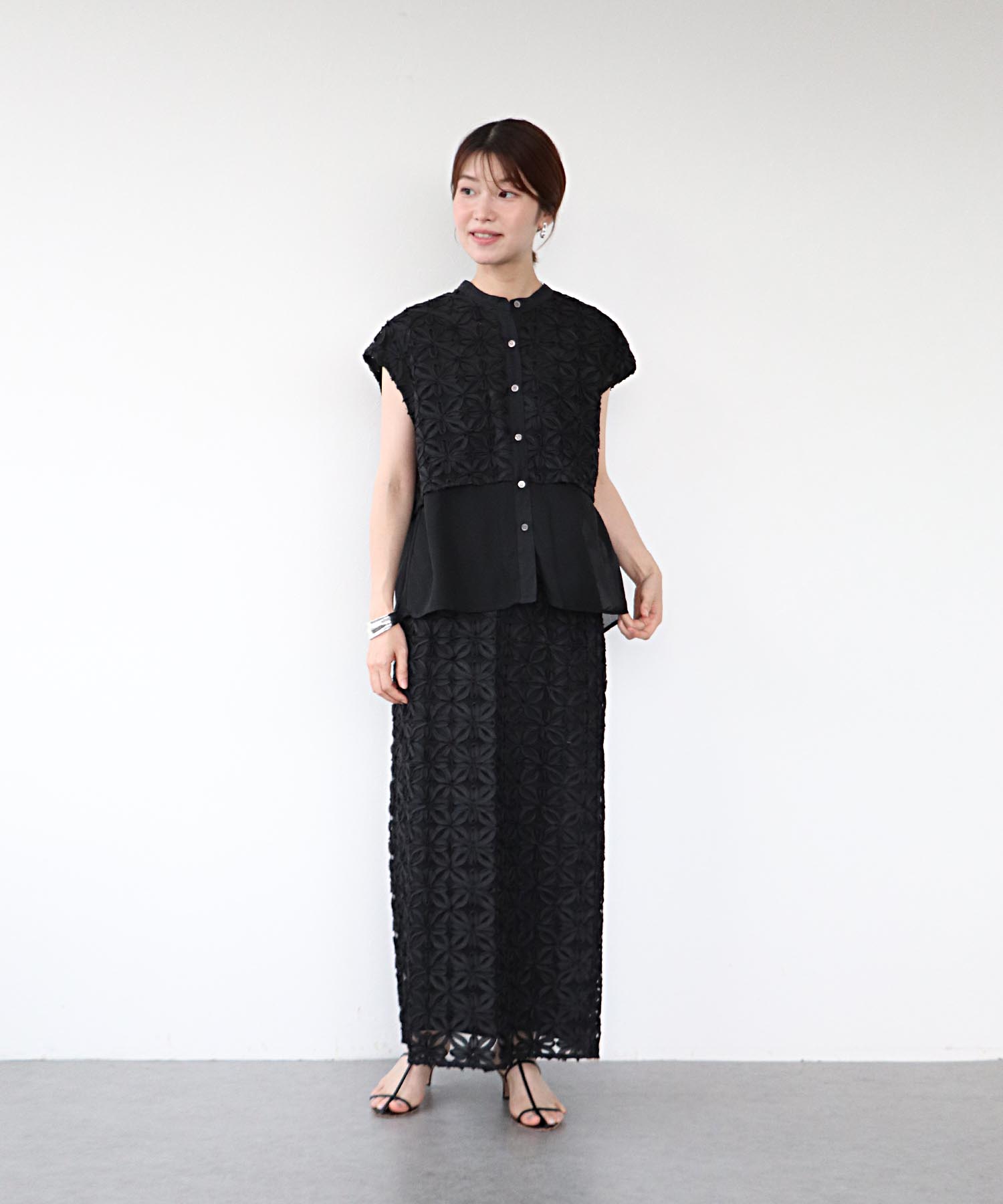 フラワー刺繍ブラウス【セットアップ有り】
