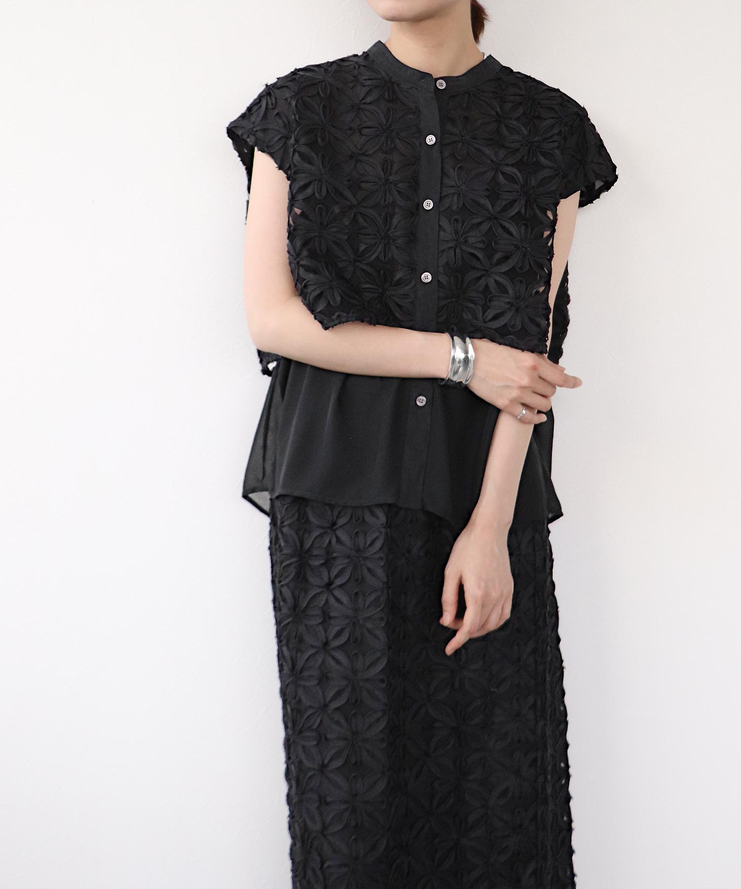 フラワー刺繍ブラウス【セットアップ有り】