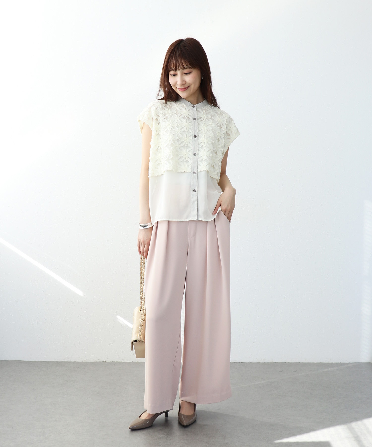 フラワー刺繍ブラウス【セットアップ有り】