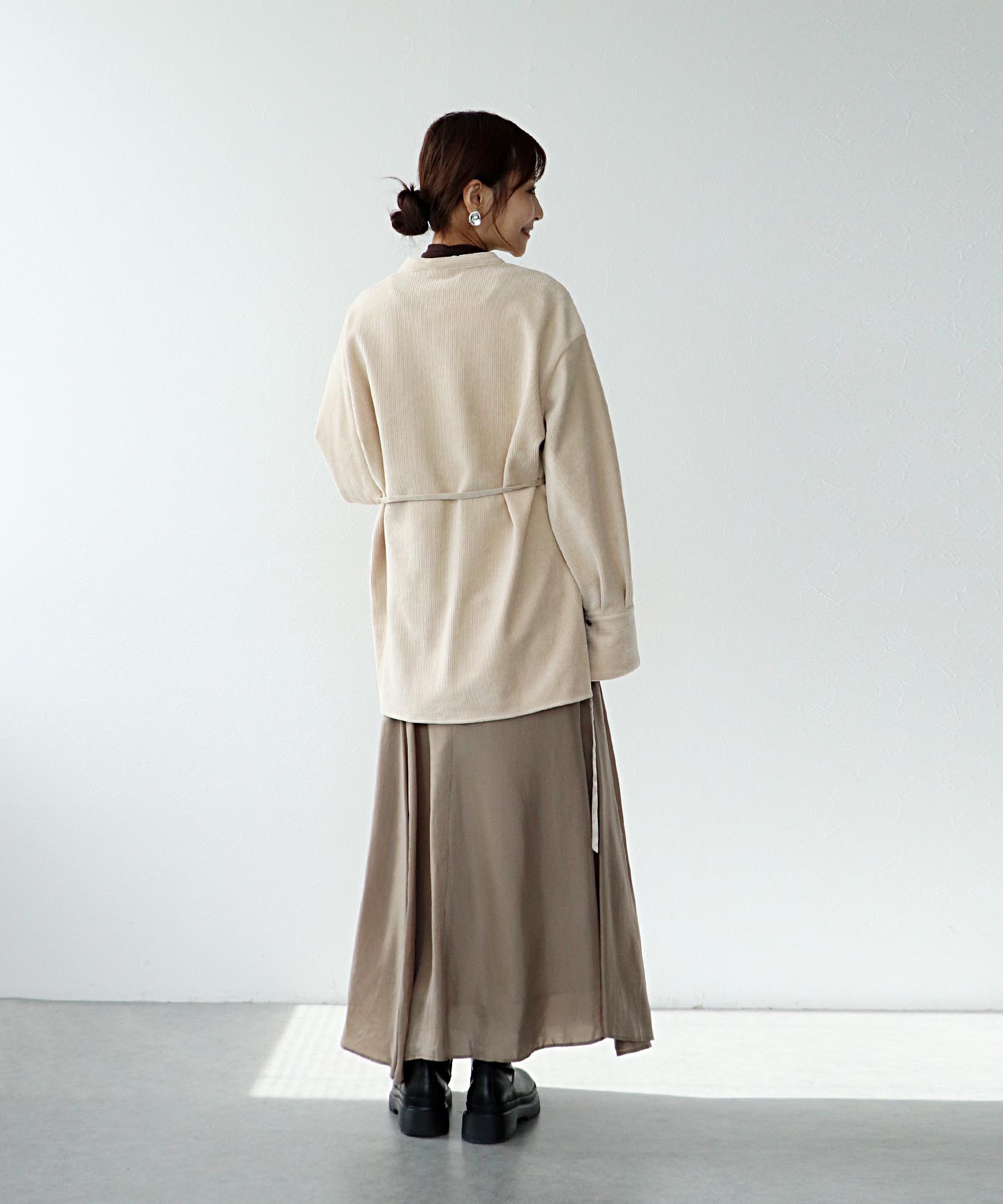 コーデュロイベルテッドシャツ