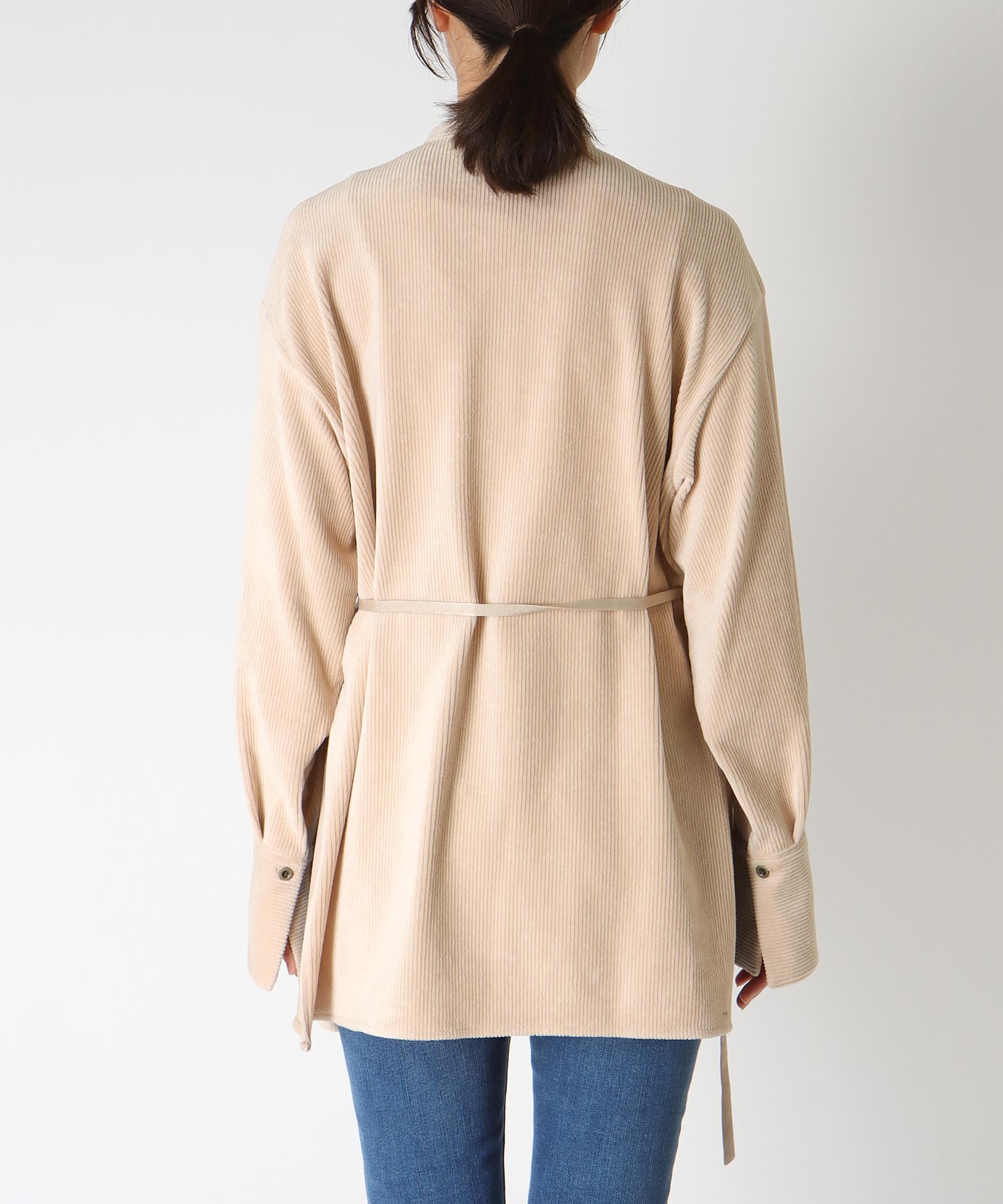 コーデュロイベルテッドシャツ