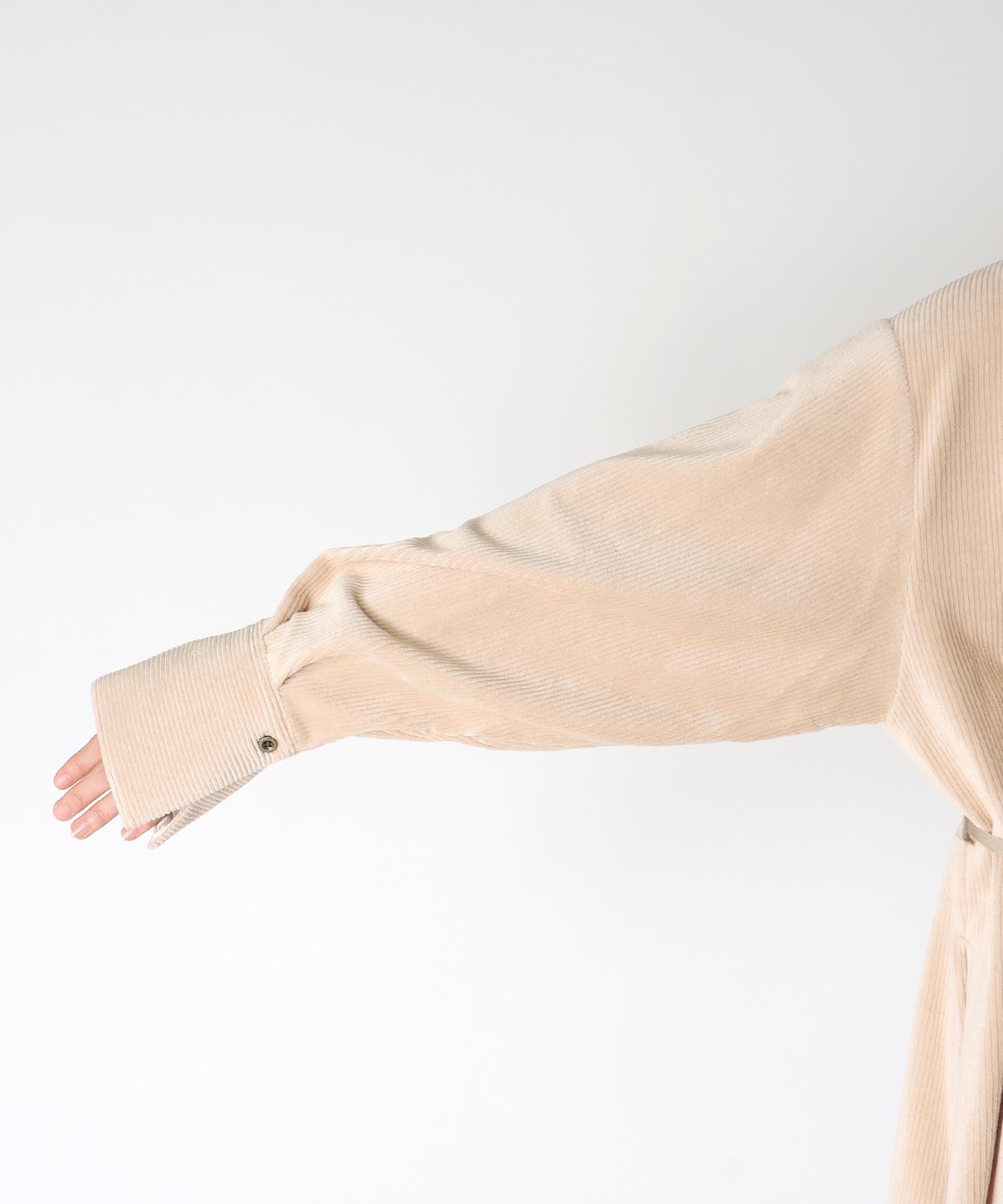 コーデュロイベルテッドシャツ