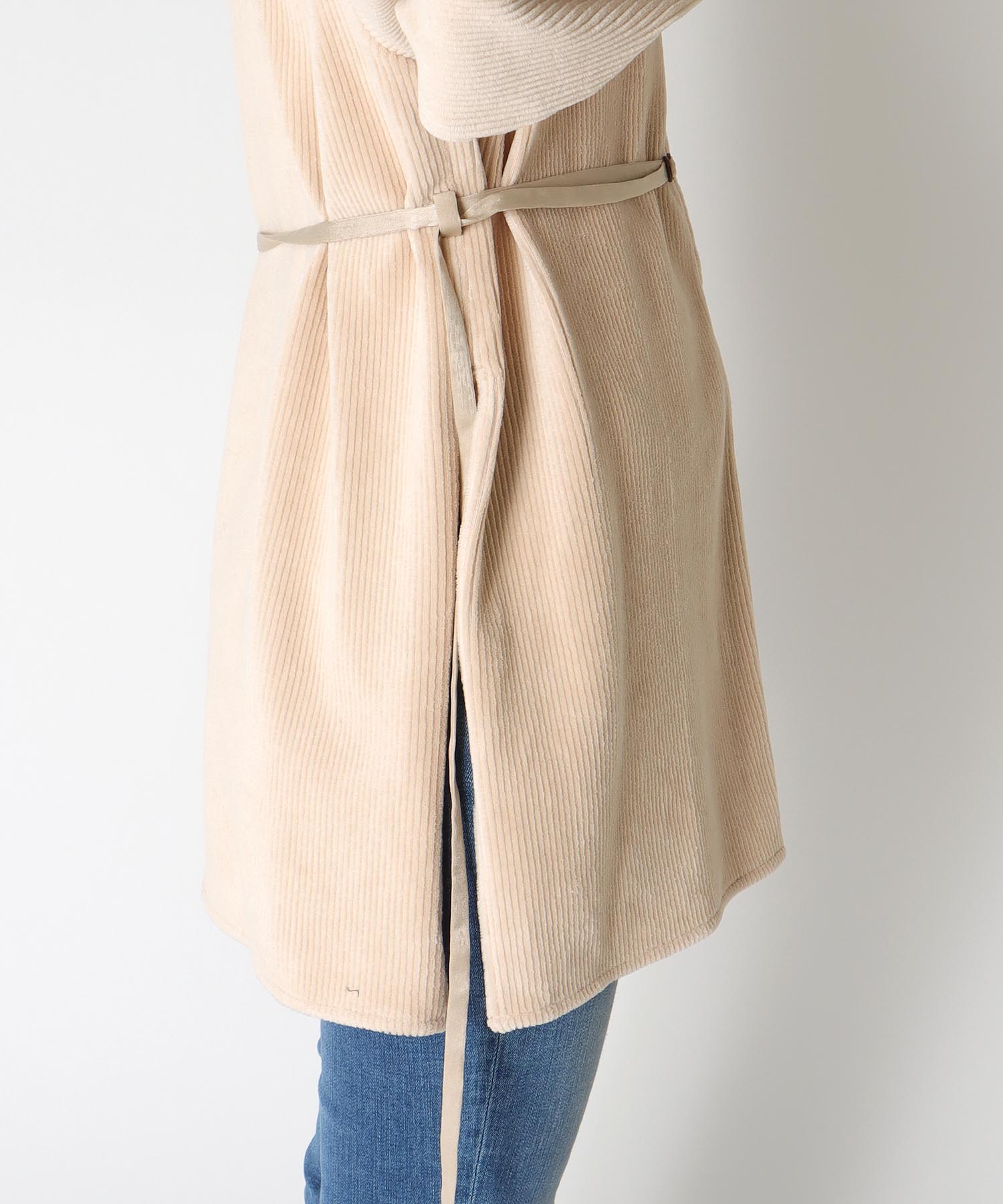 コーデュロイベルテッドシャツ