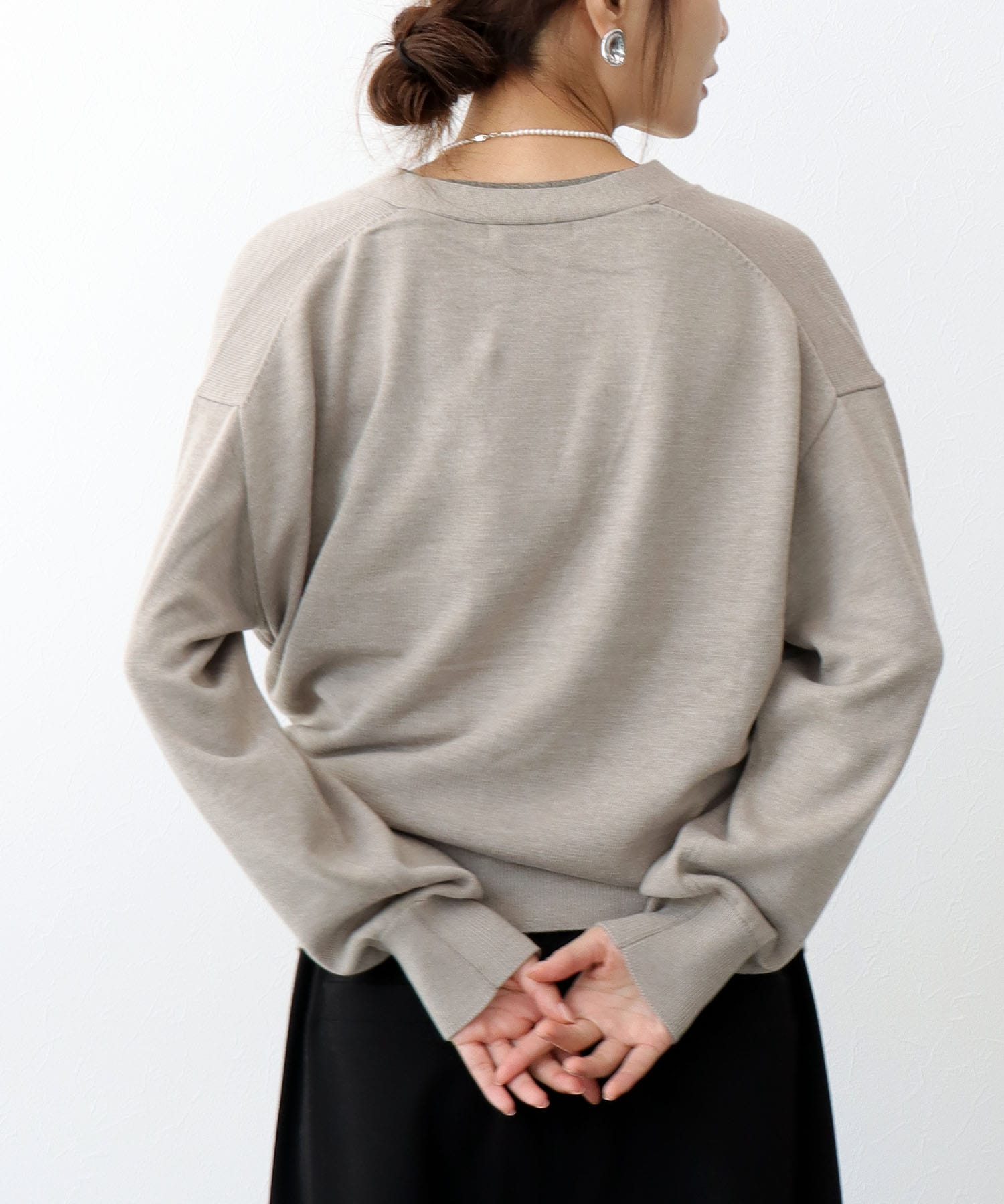 パール釦2wayカーディガン