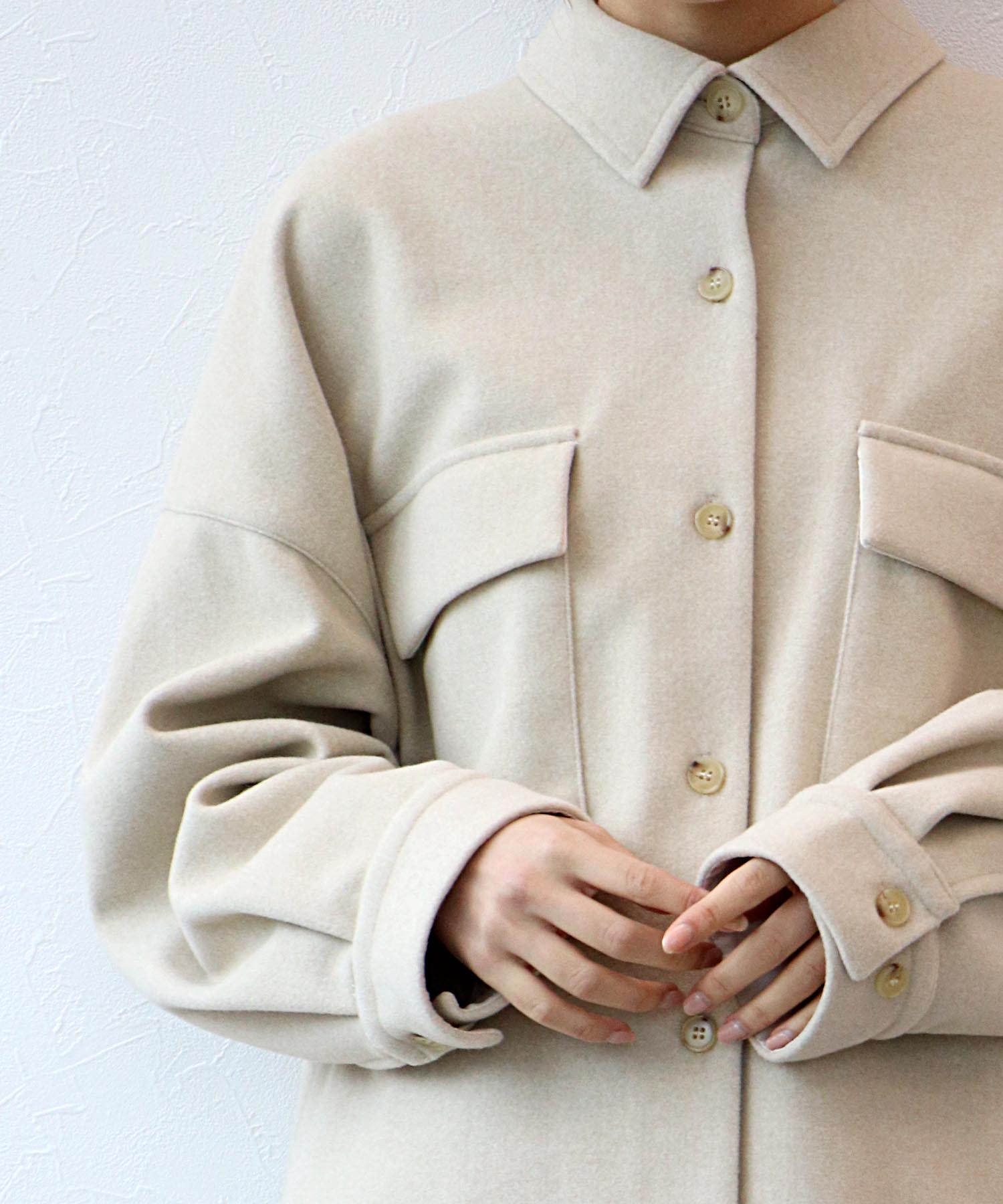 ウールライクCPOシャツ