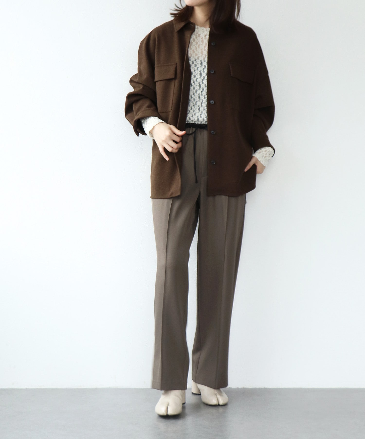 ウールライクCPOシャツ