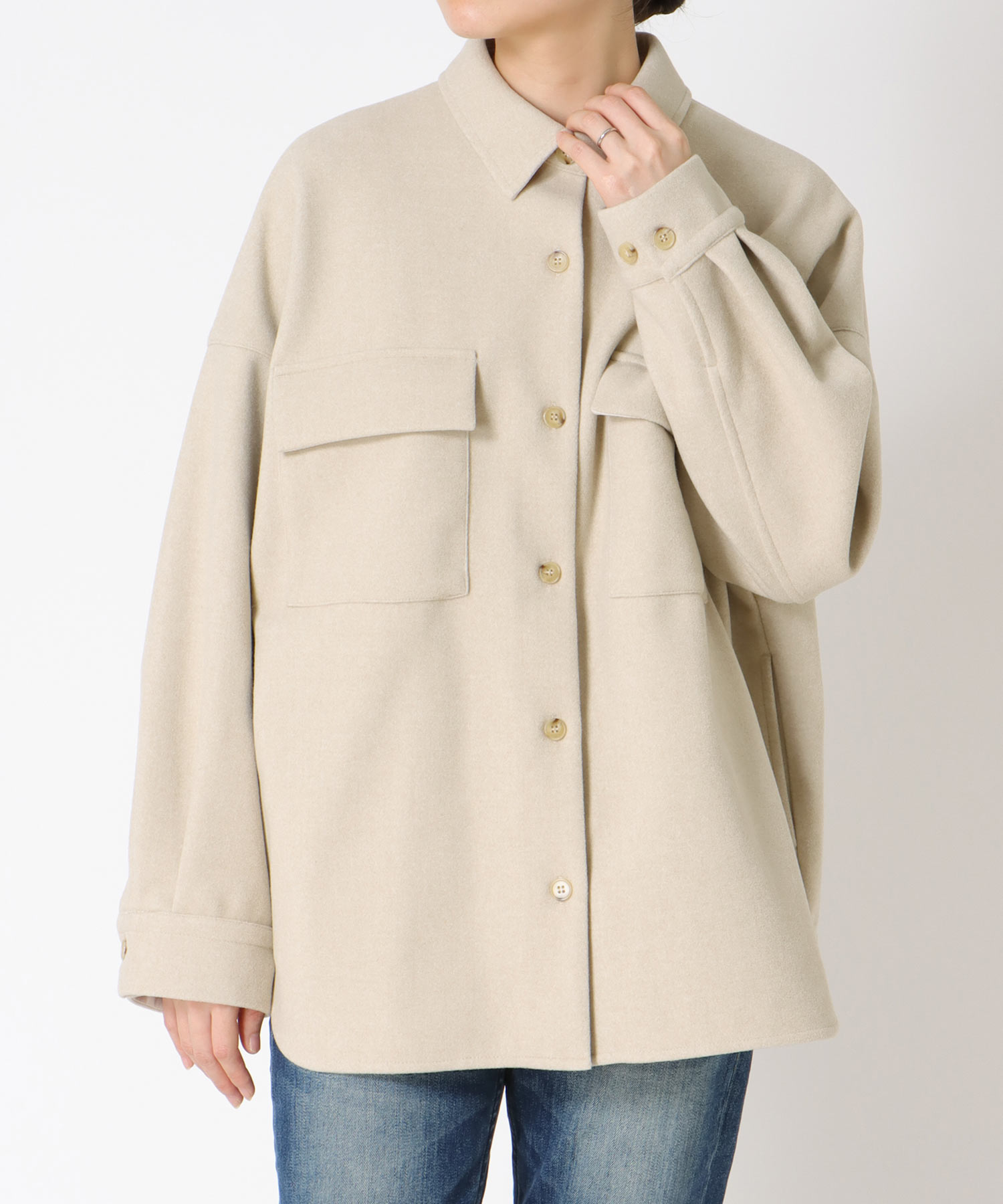 ウールライクCPOシャツ