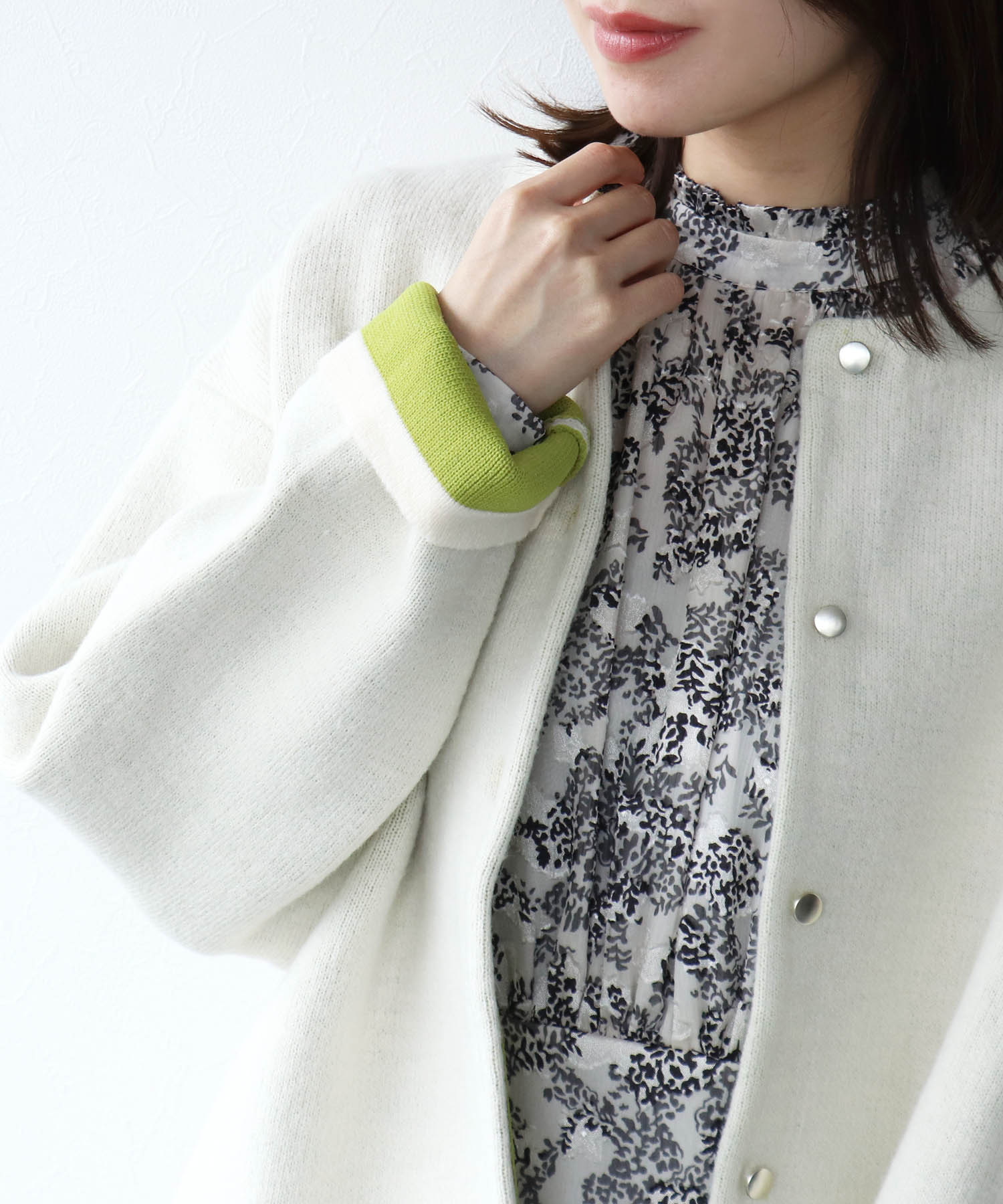 ダブルフェイスニットブルゾン