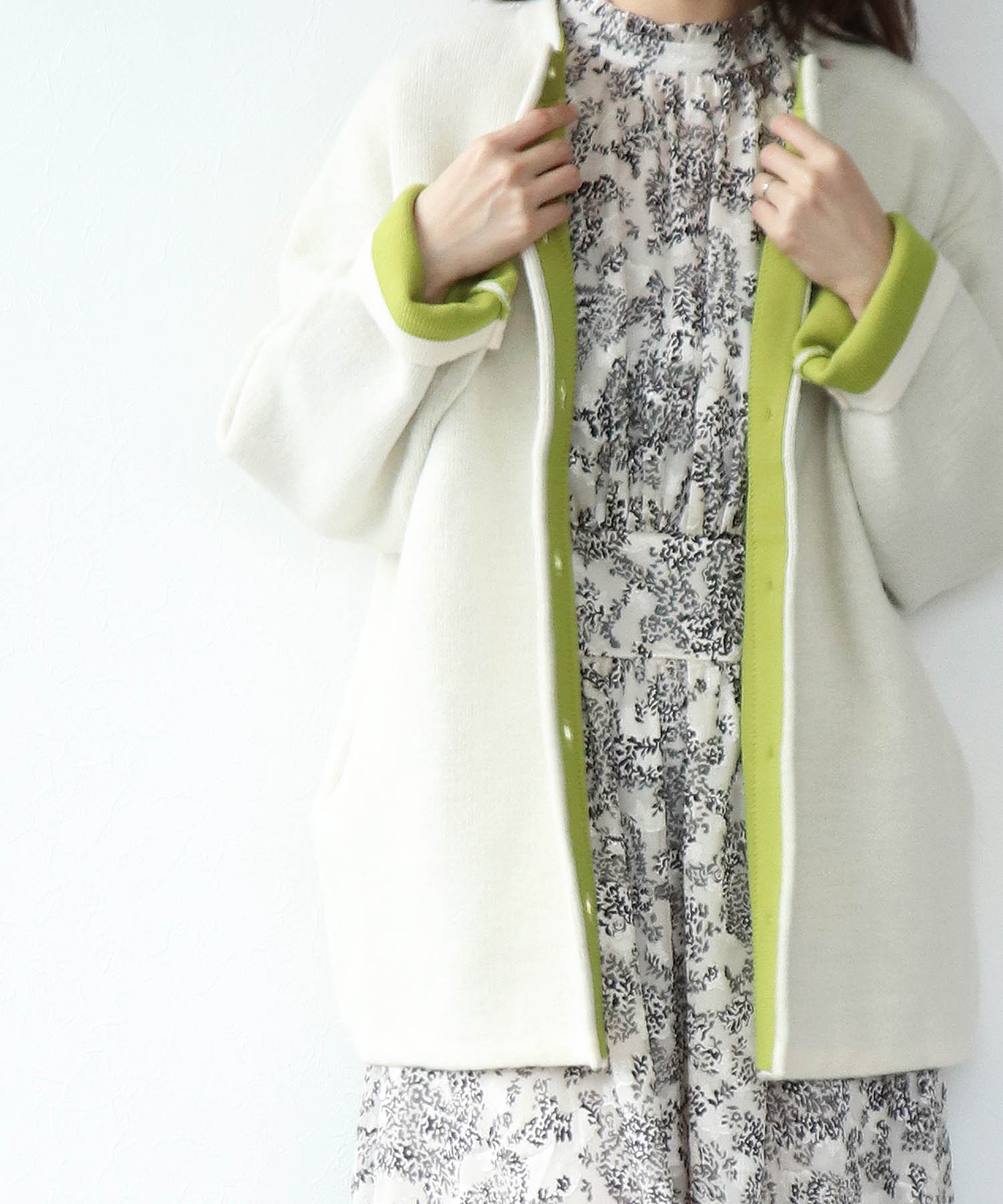 ダブルフェイスニットブルゾン