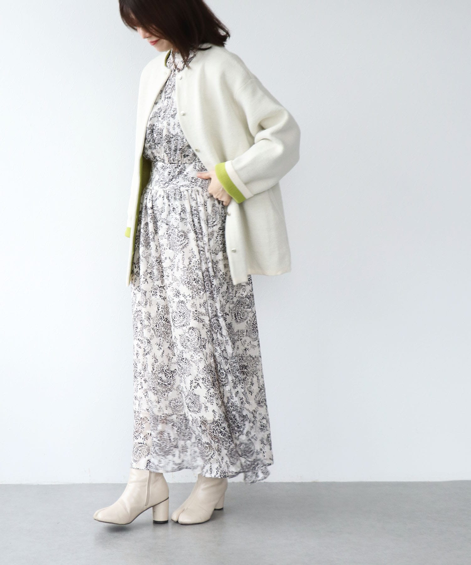 ダブルフェイスニットブルゾン