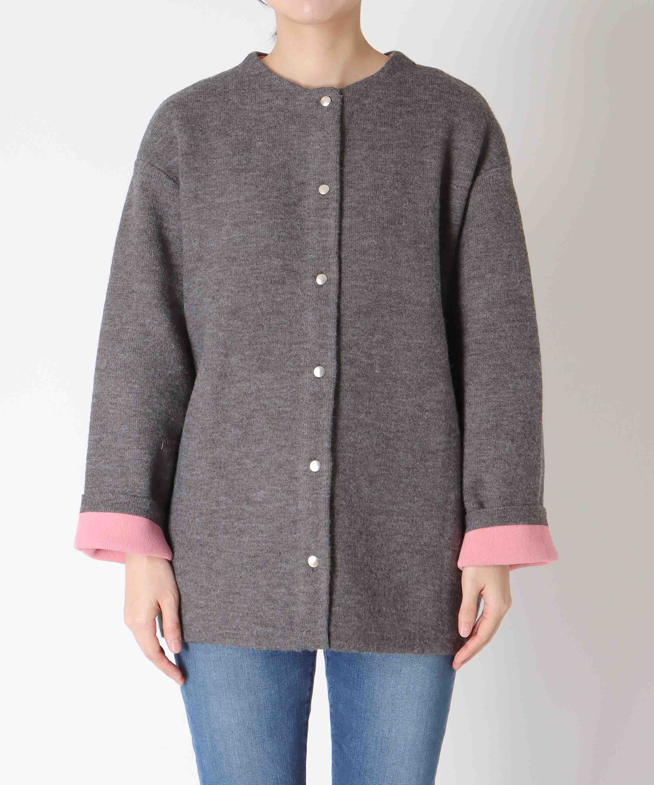 ダブルフェイスニットブルゾン