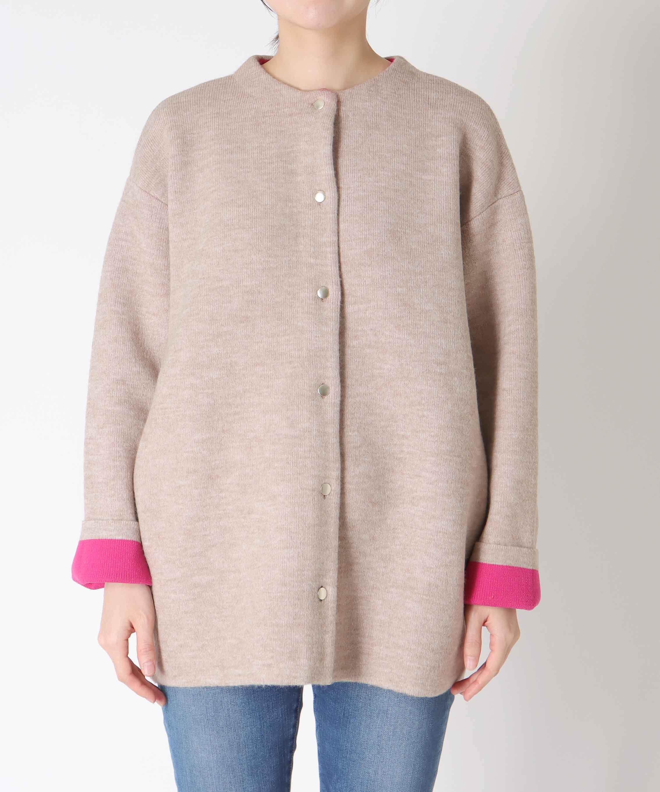 ダブルフェイスニットブルゾン