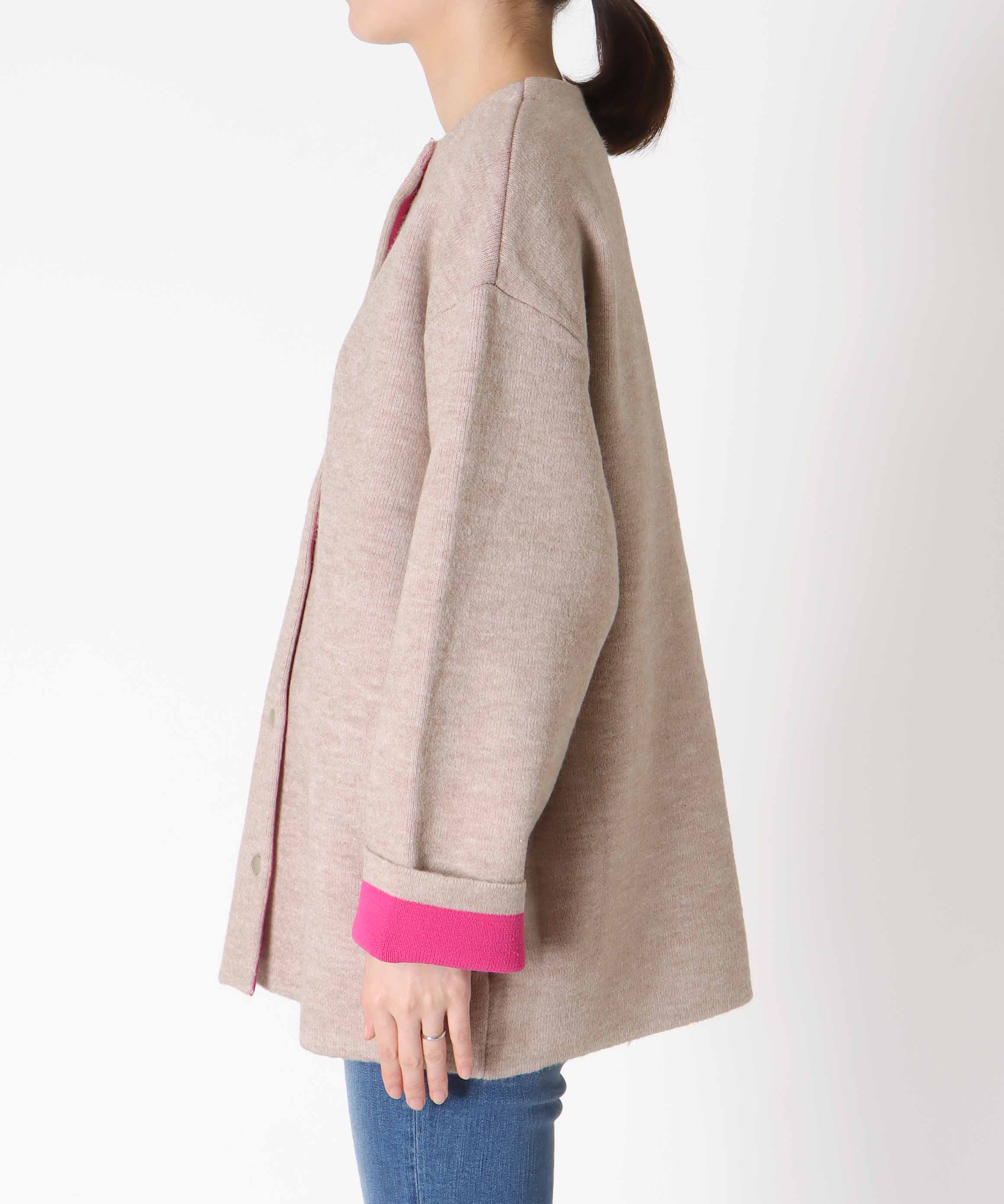 ダブルフェイスニットブルゾン