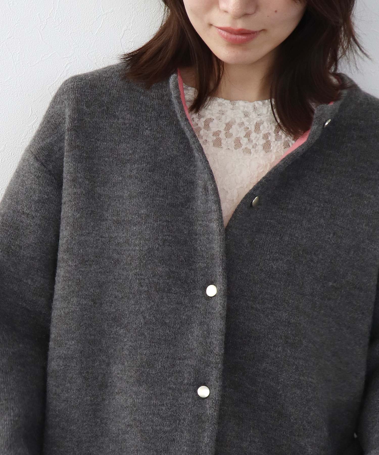 ダブルフェイスニットブルゾン