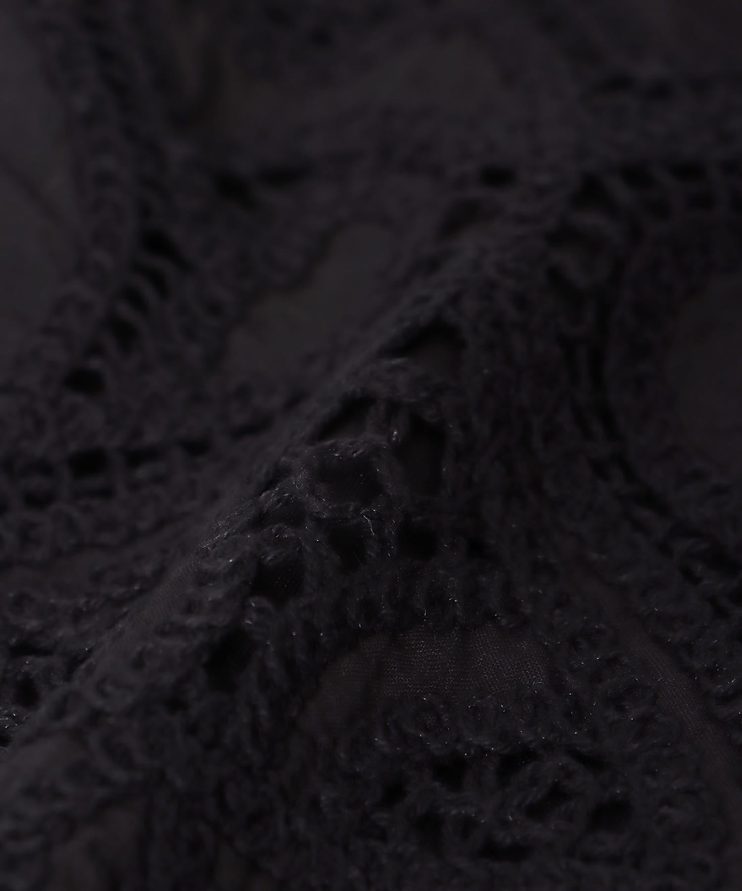 レース刺繍ワイドパンツ