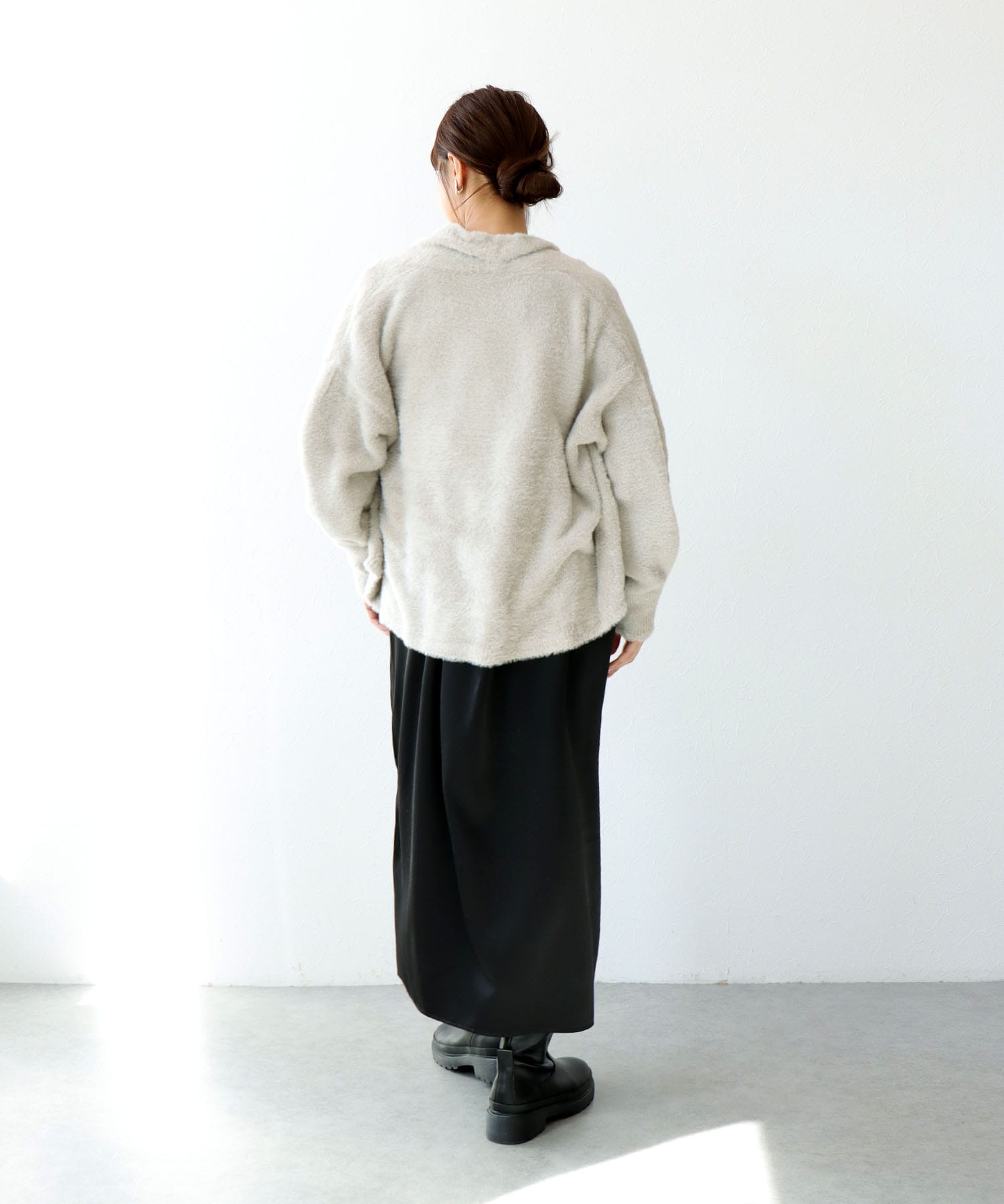 フェザー調カーディガン