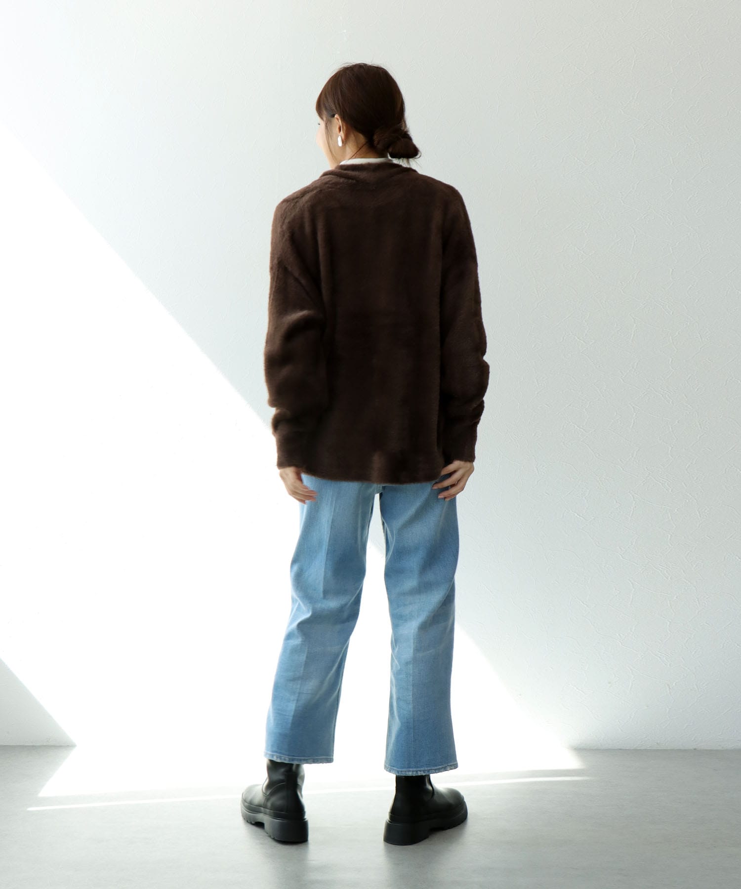 フェザー調カーディガン
