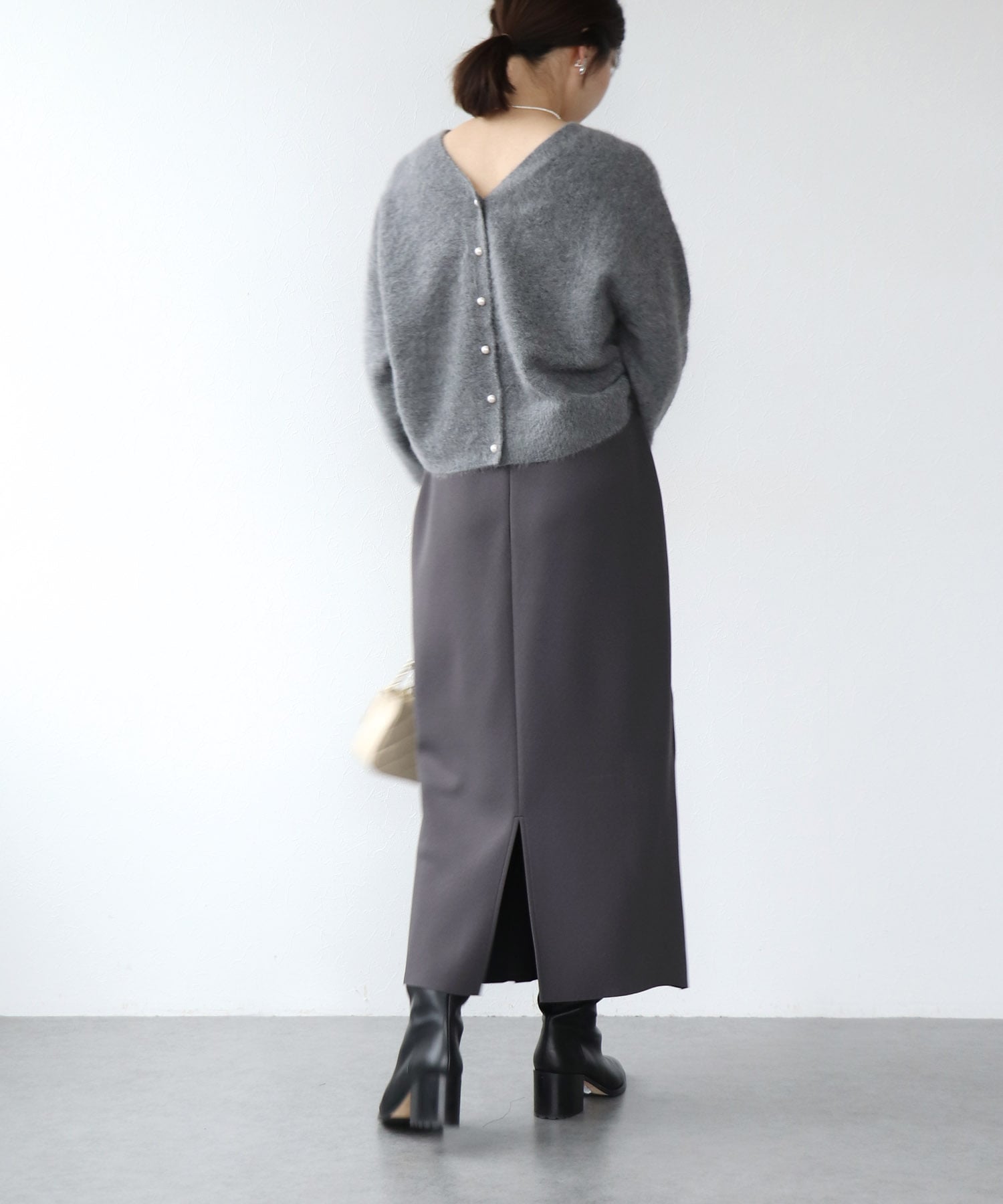 プリーツドッキングタイトスカート