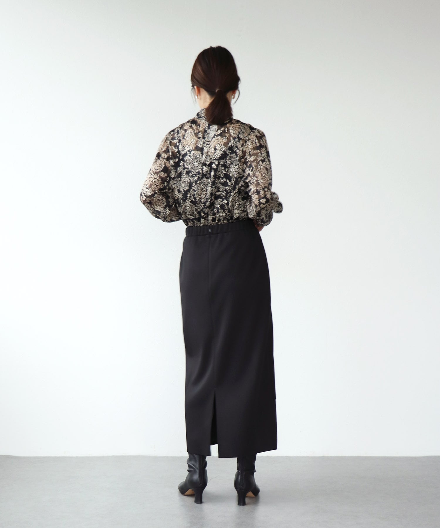 プリーツドッキングタイトスカート