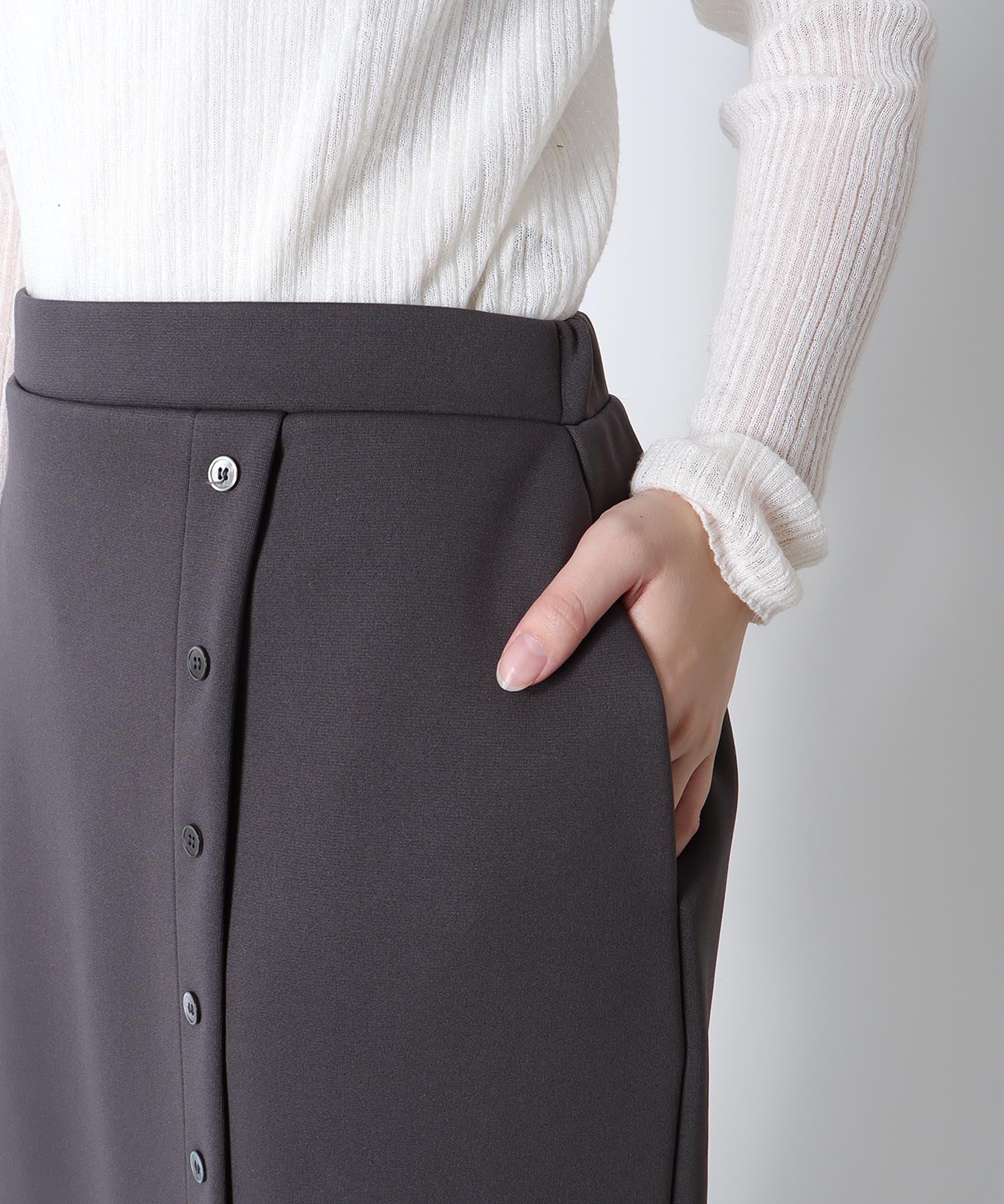 プリーツドッキングタイトスカート