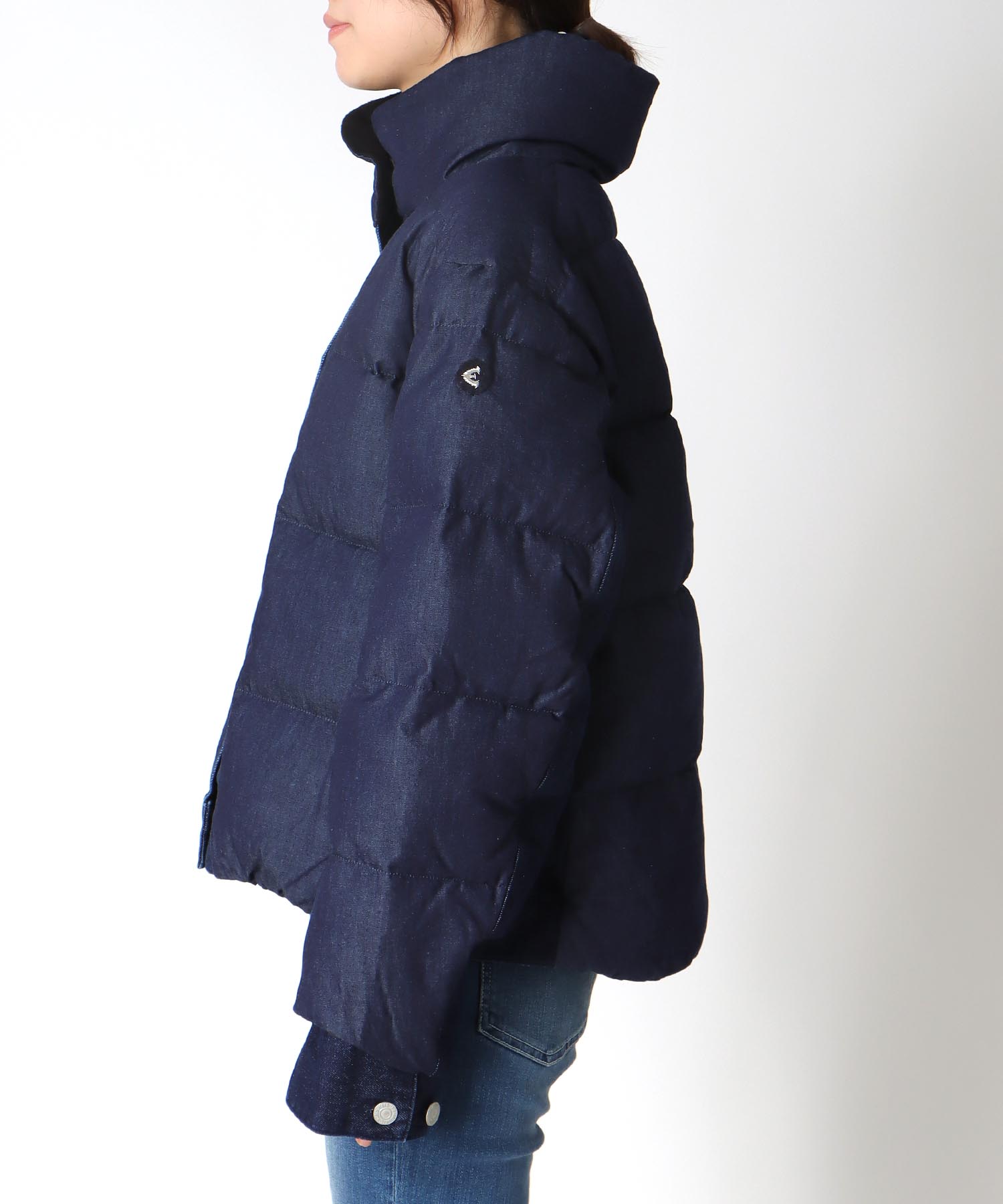 ダンガリーデニムダウンジャケット