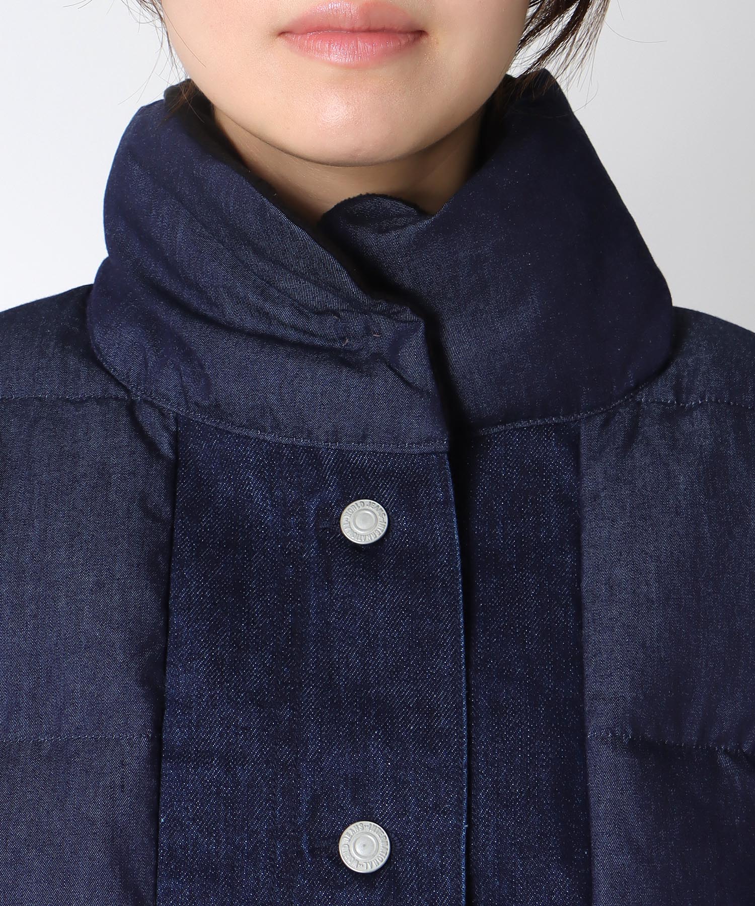 ダンガリーデニムダウンジャケット