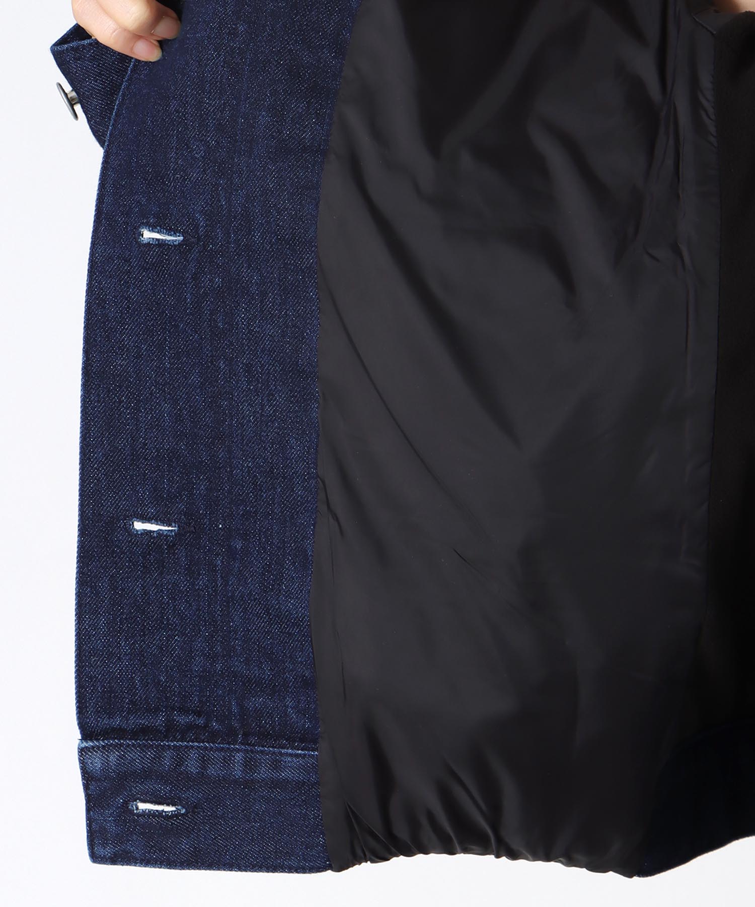 ダンガリーデニムダウンジャケット