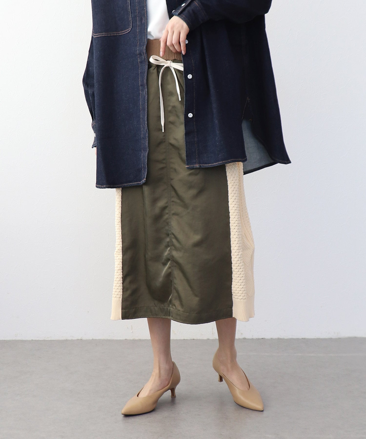 ツイル×アランスカート