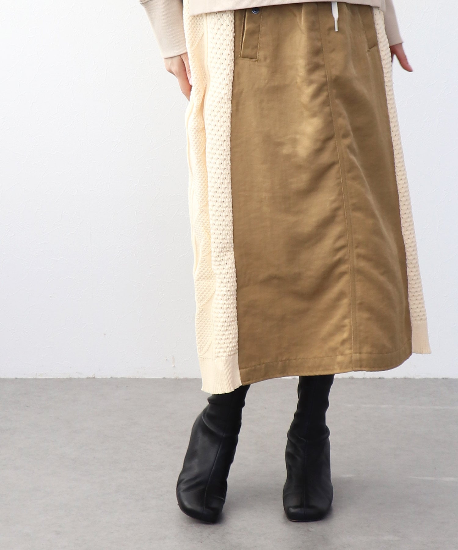 ツイル×アランスカート