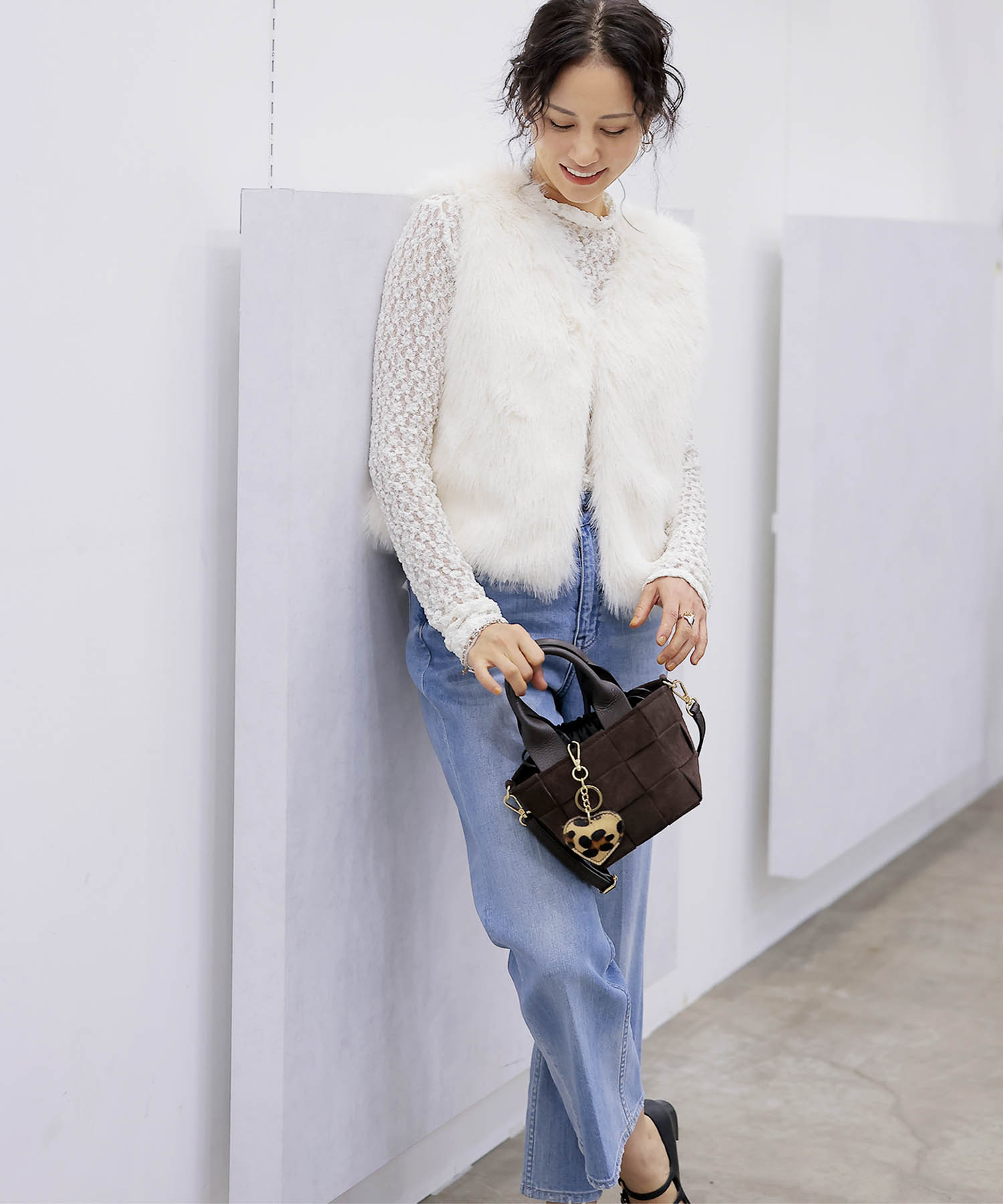 2wayショルダーミニメッシュトート【アンドレアカルドネ/andrea cardone 】